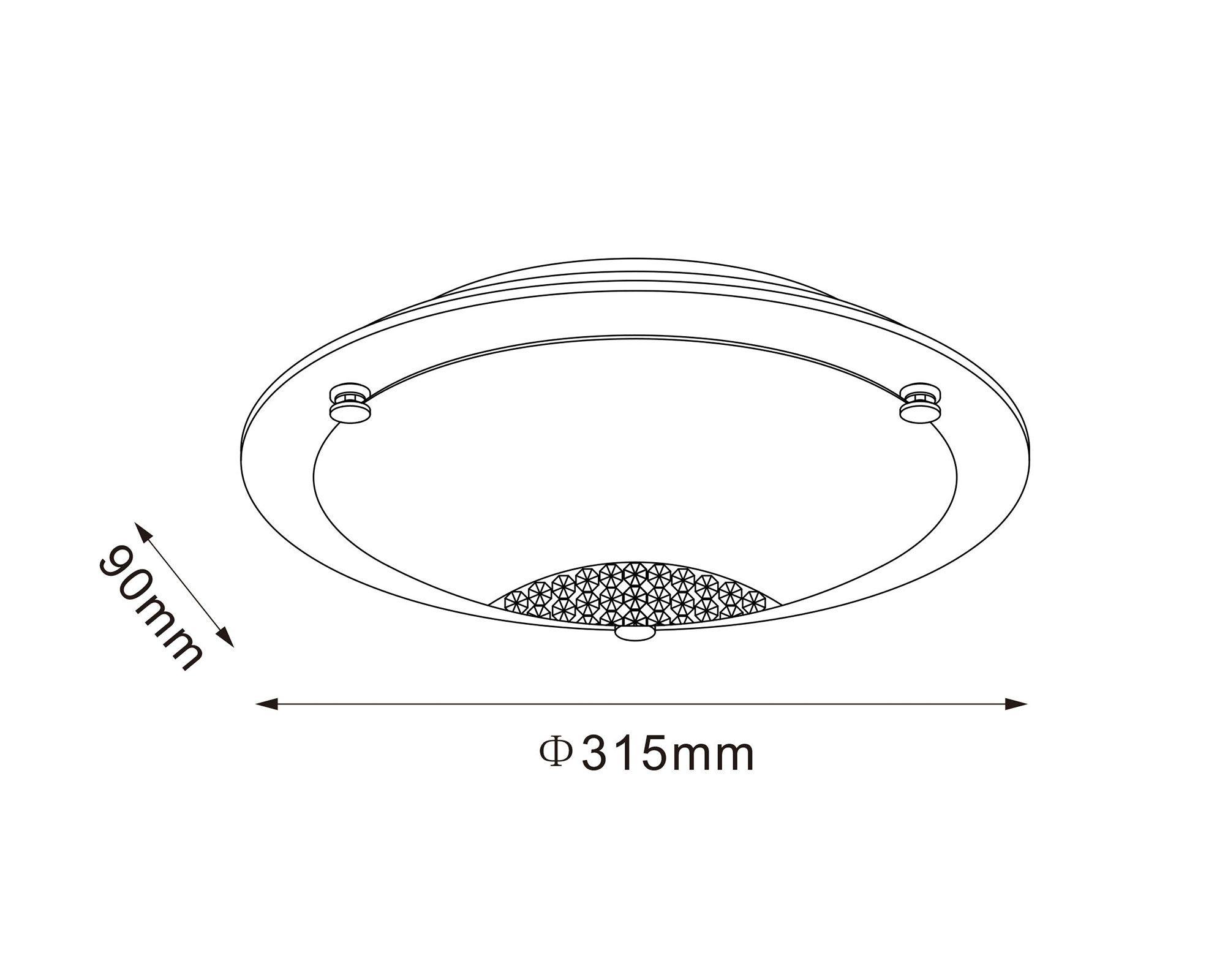 Plafón redondo 2L E27 Doble cristal-3