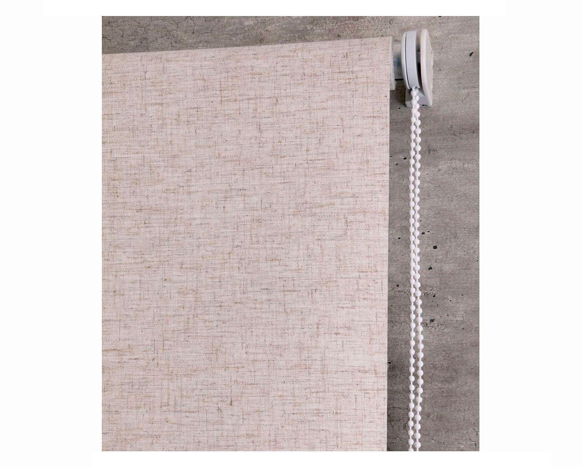 Cortina roller blackout 120x165 cm textura crudo Cotidiana-3