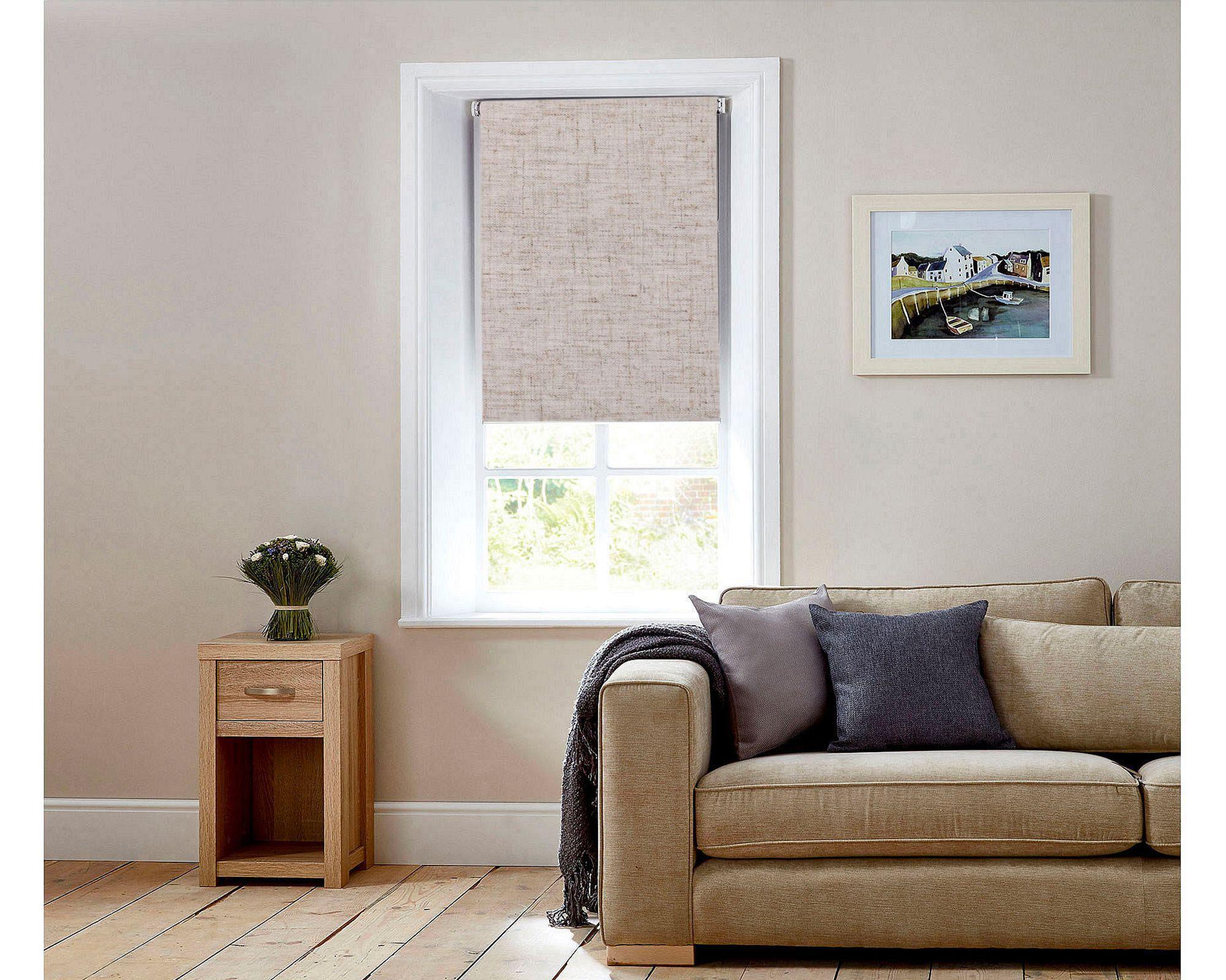 Cortina roller blackout 120x165 cm textura crudo Cotidiana-5
