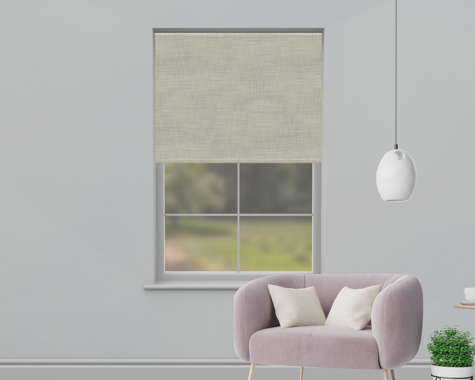 Cortina roller blackout 120x165 cm textura crudo Cotidiana-12
