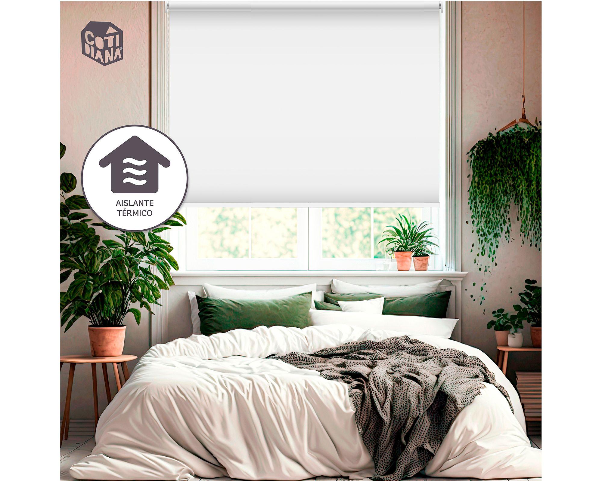 Cortina roller blackout 180x165 cm textura crudo Cotidiana-7