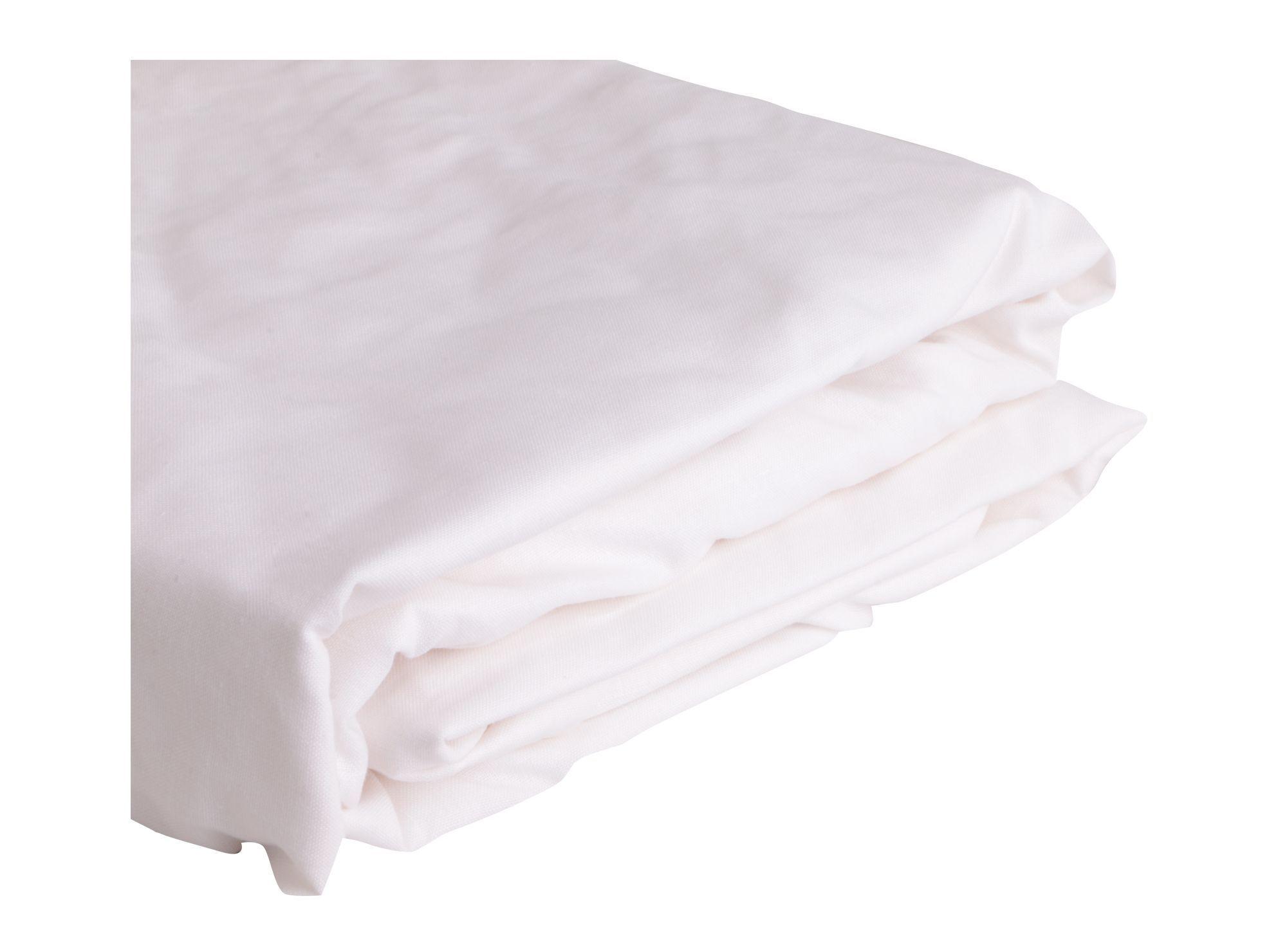 Juego sábanas 1,5 plazas 144 hilos liso blanco Cotidiana-4