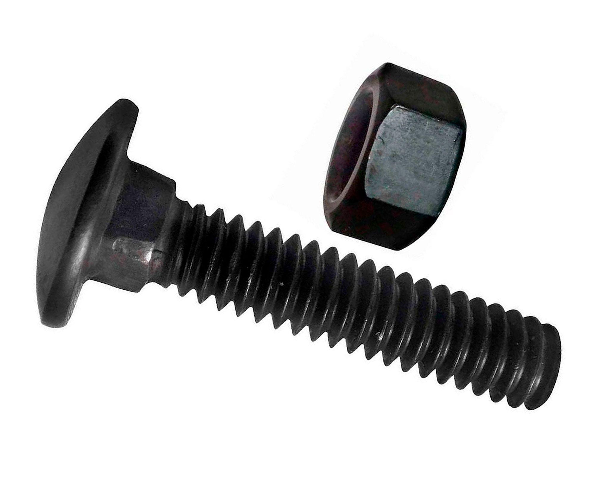 Perno coche con tuerca 3/8x2 1/2'' pavonado 20 unidades Mamut-0