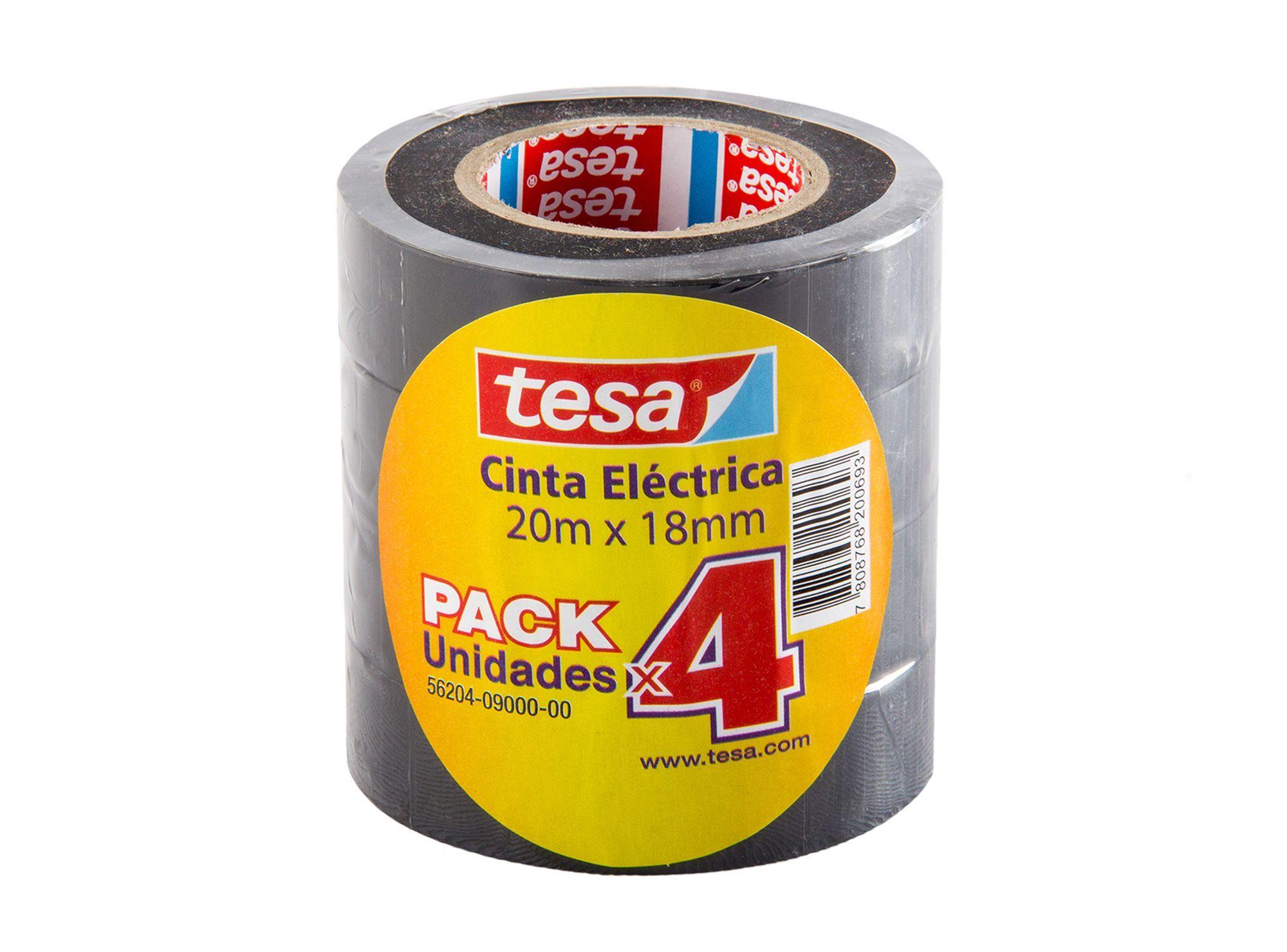 Pack cintas 18mm eléctricas 20m x4 undidades Tesa-0