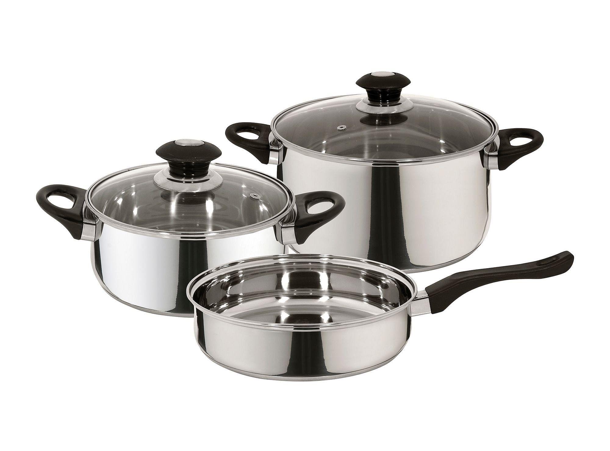 Batería acero 5 piezas Corazza silver Fantuzzi-0