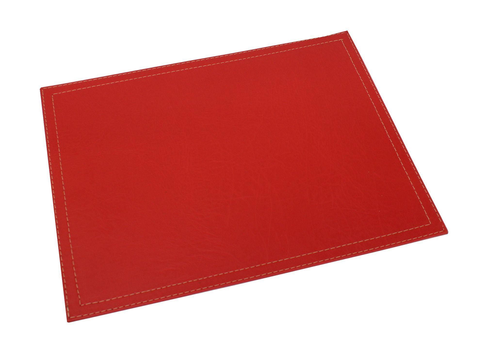 Individual ecocuero rojo Coleccionne-0