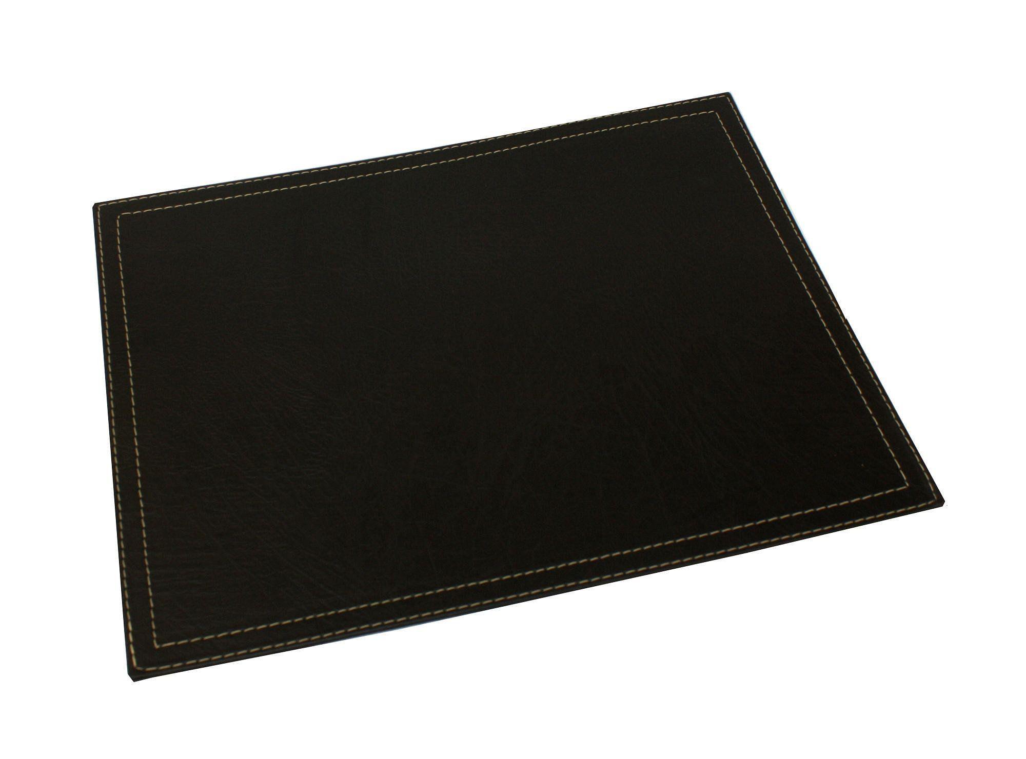 Individual 42x32 cm ecocuero negro Coleccionne-2