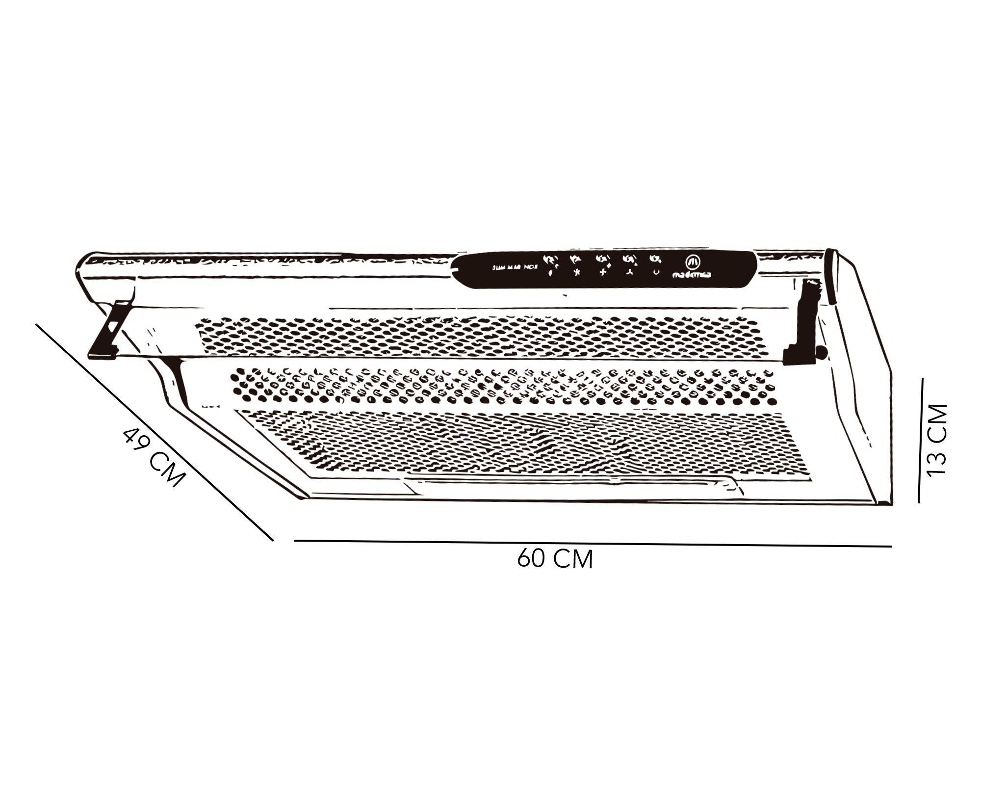 Campana mural 130W Slim M60 inox Mademsa-5