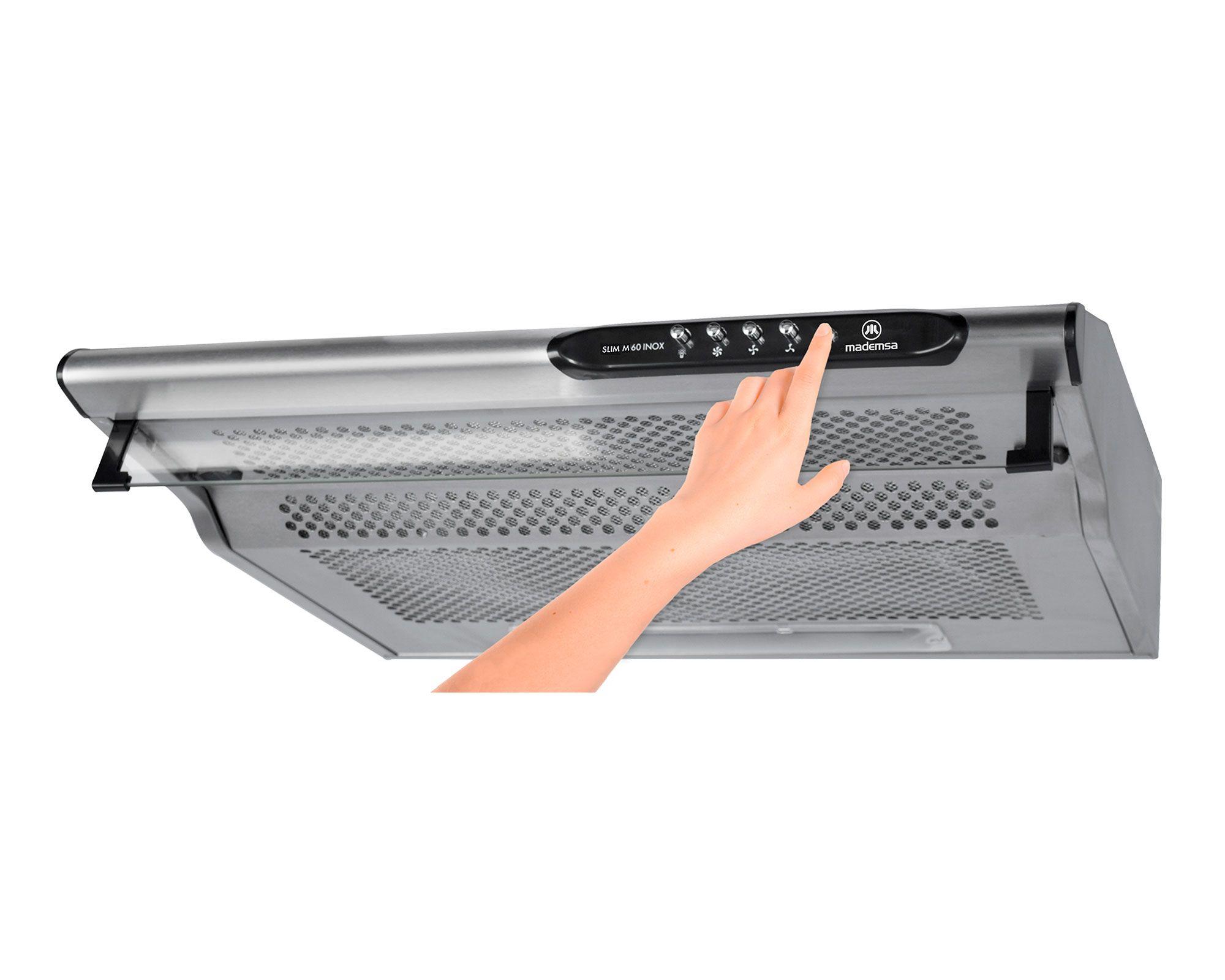Campana mural 130W Slim M60 inox Mademsa-4