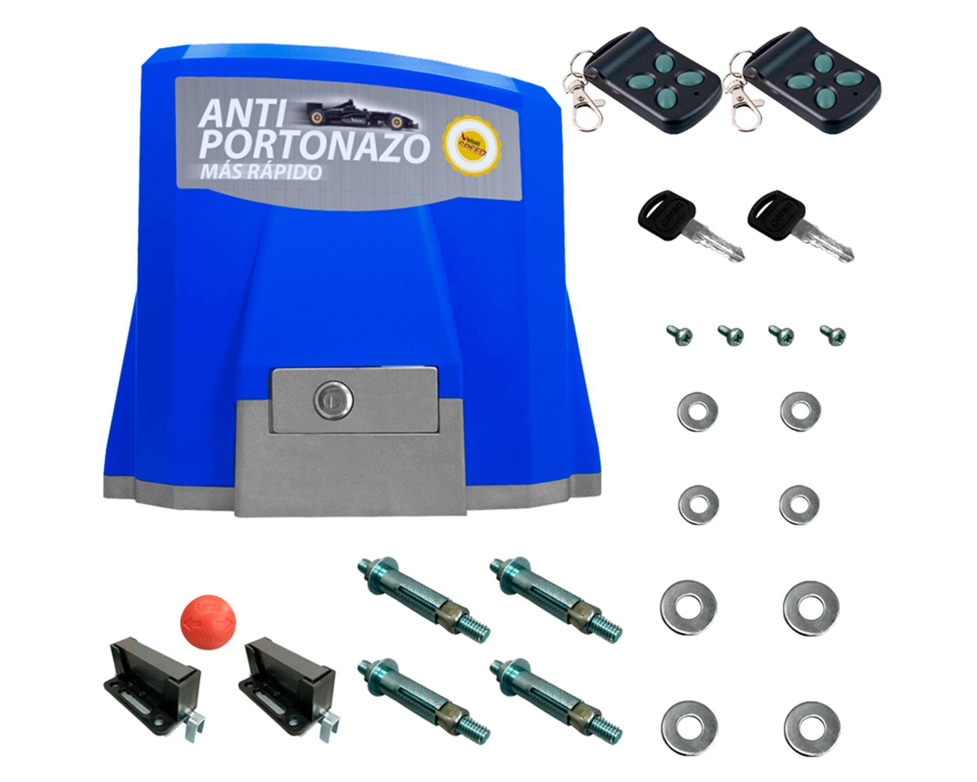 Kit motor portón corredera Speed 1200 kg azul Veloti-4