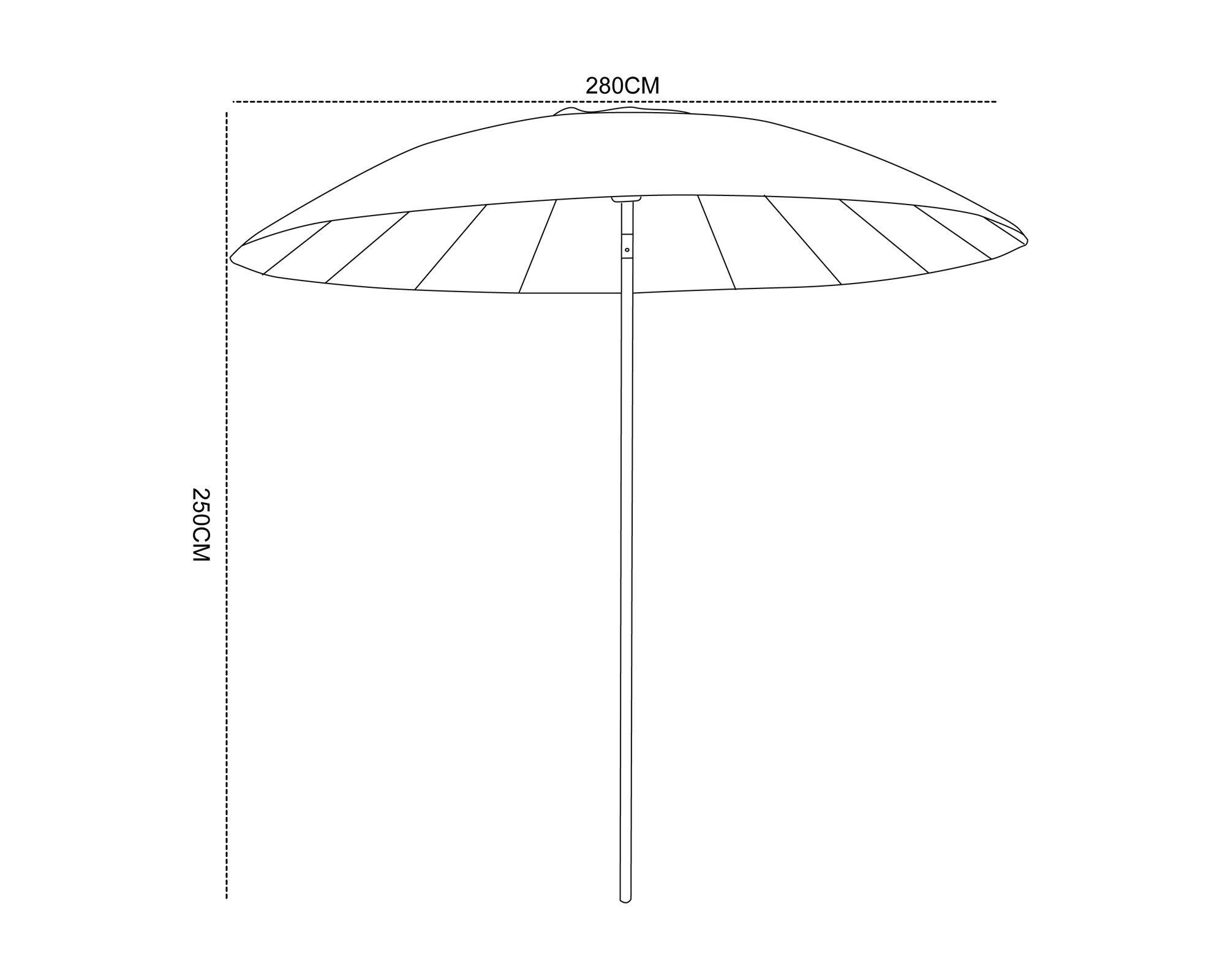 Sombrilla 2,8 m Beijing crudo Outzen-2