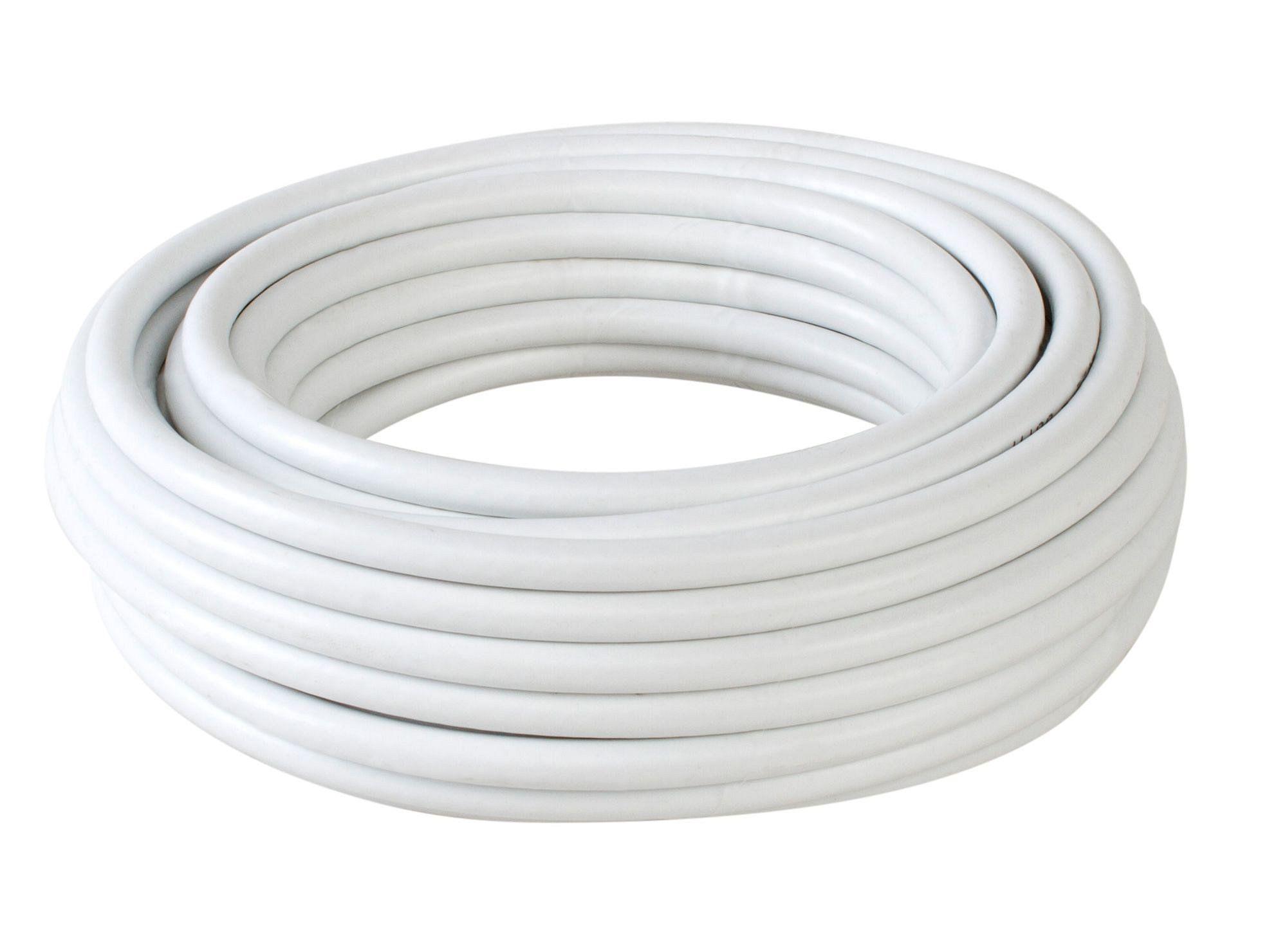 Rollo cable 10 mt coaxial rg 6 blanco Electromex-0