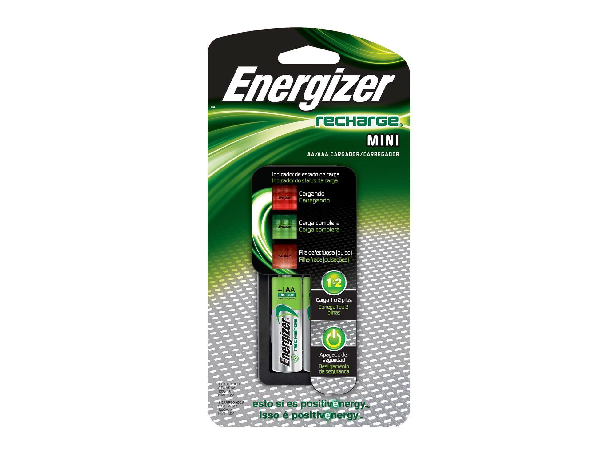 Cargador mini + 2 pilas AA Energizer-2