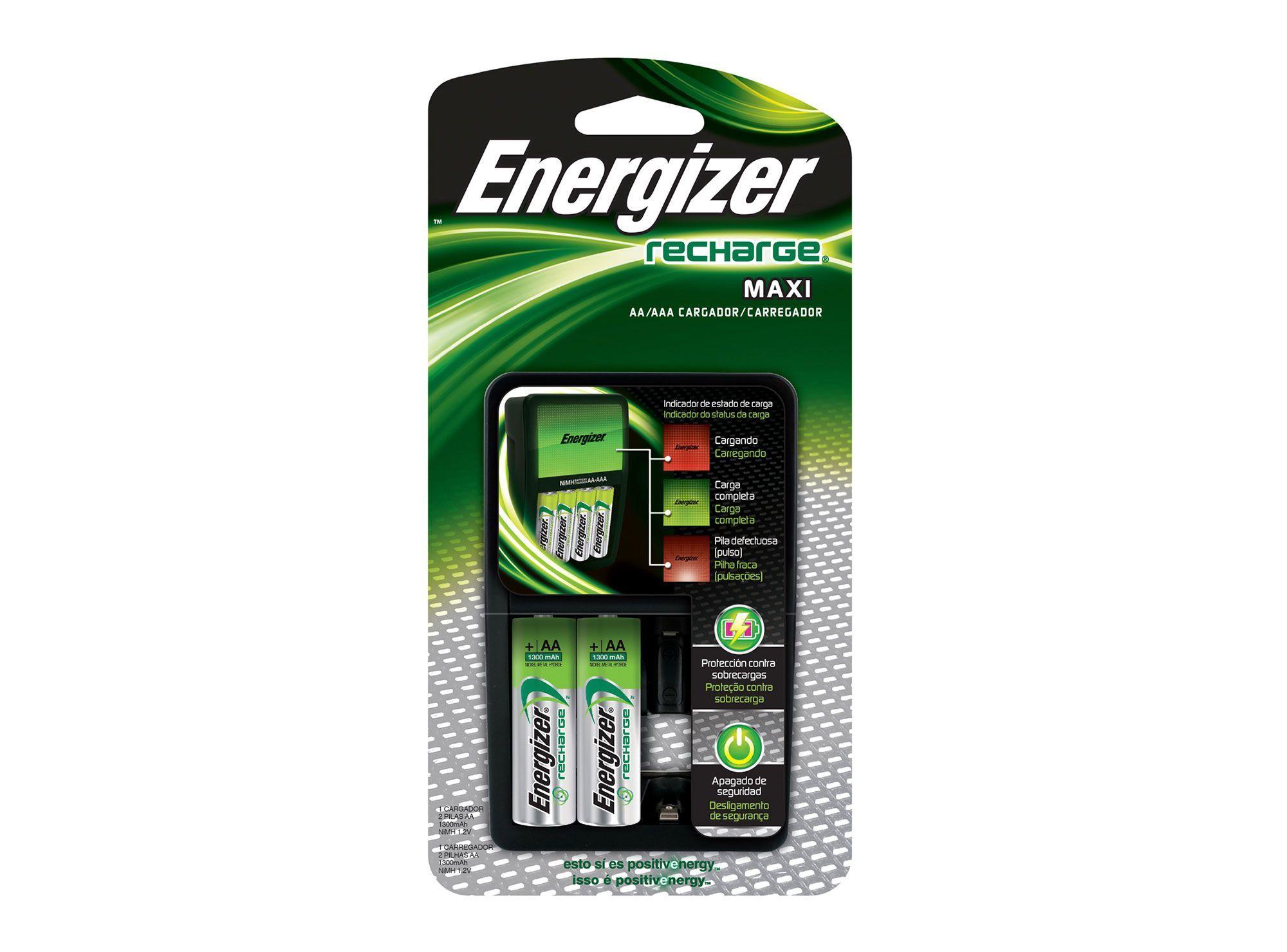 Cargador + 2 pilas AA Maxi Energizer-2