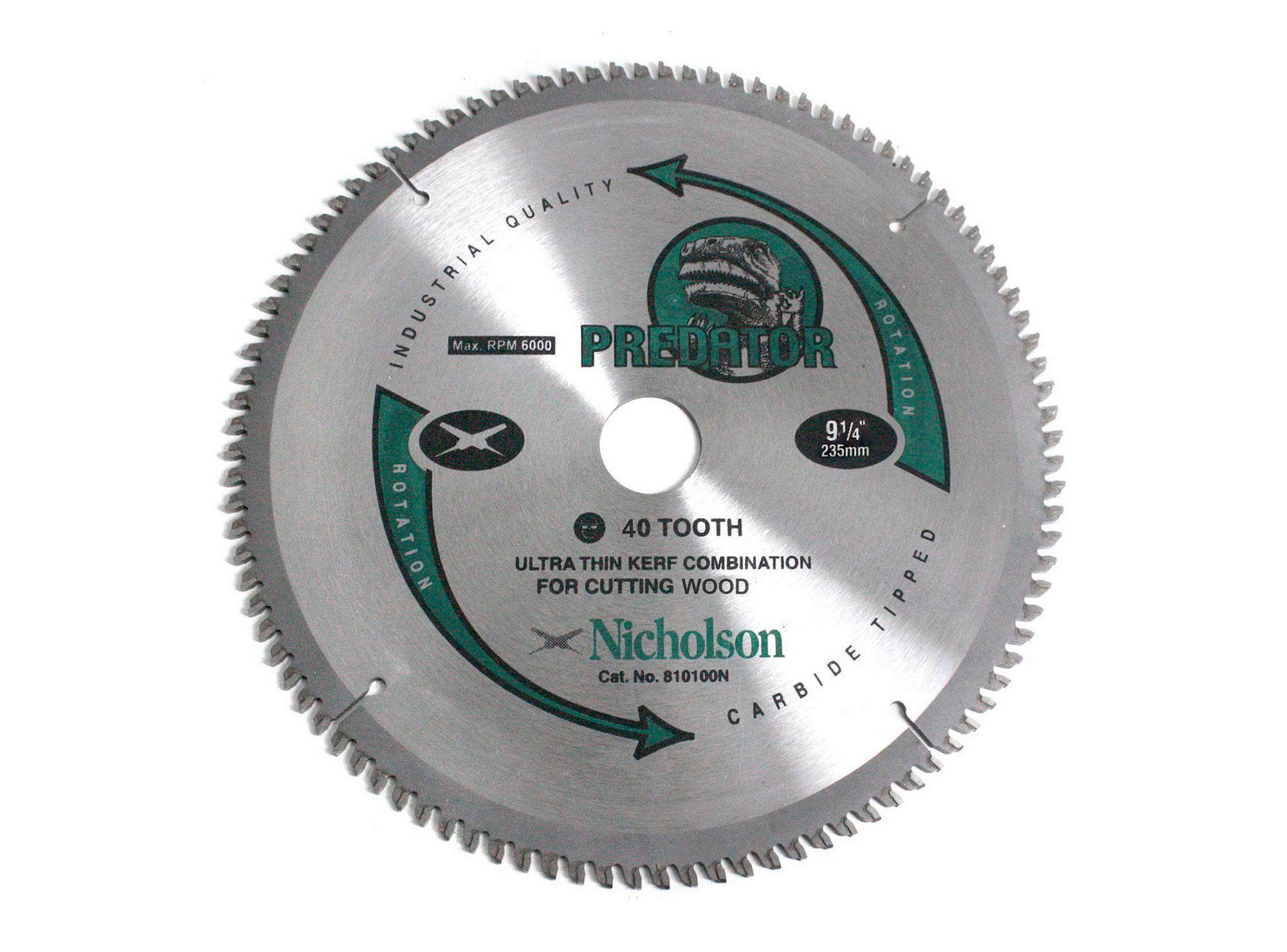 Disco sierra circular 9 1/4 40 dientes Nicholson.-0