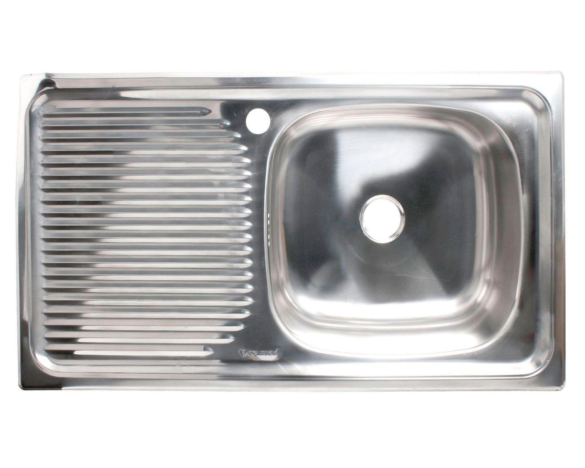 Lavaplatos empotrado 80x43.5 cm derecha inox Splendid-0