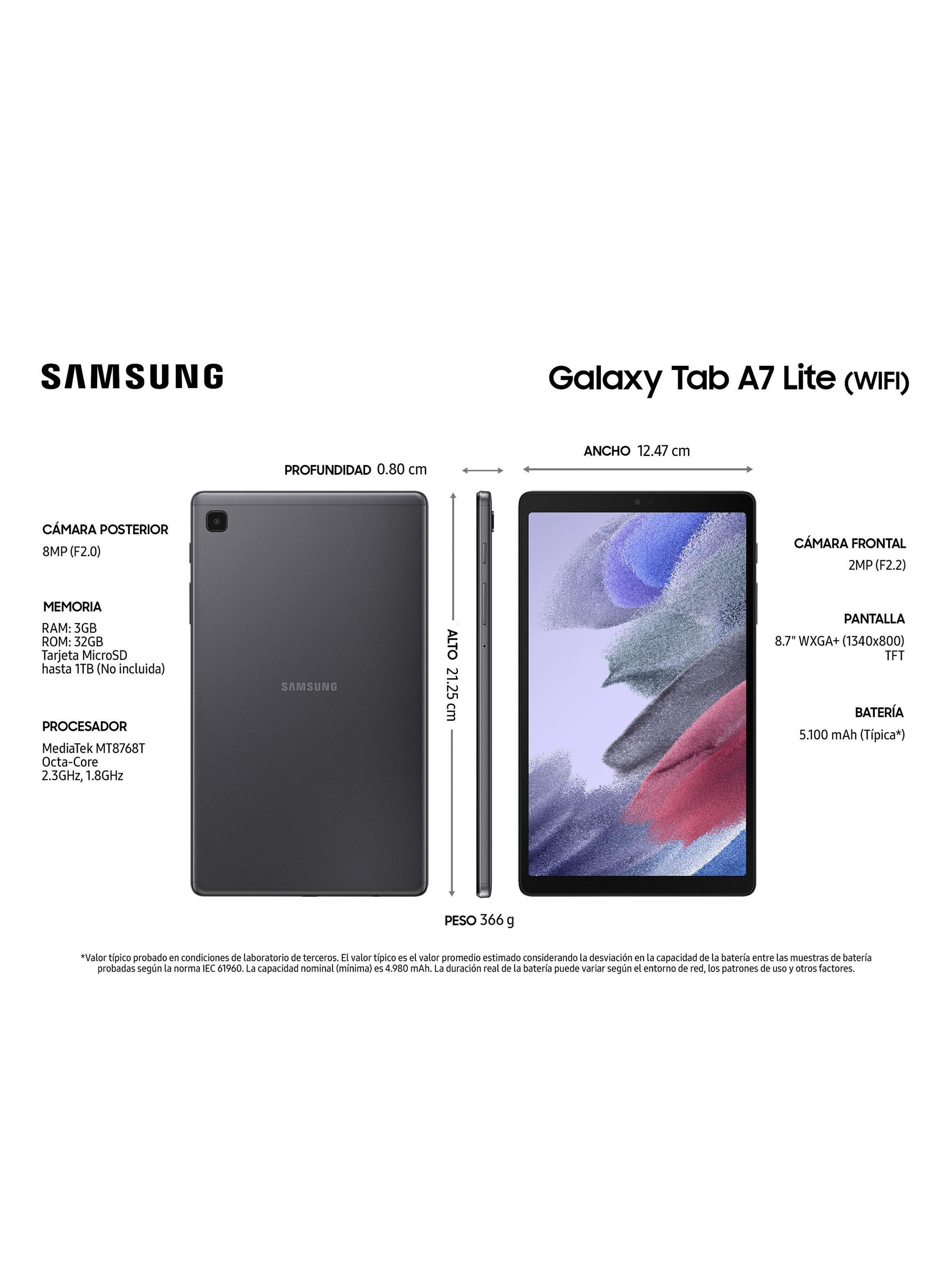 Tablet Galaxy Tab A7 Lite 8.7" 32GB Gray WiFi-3
