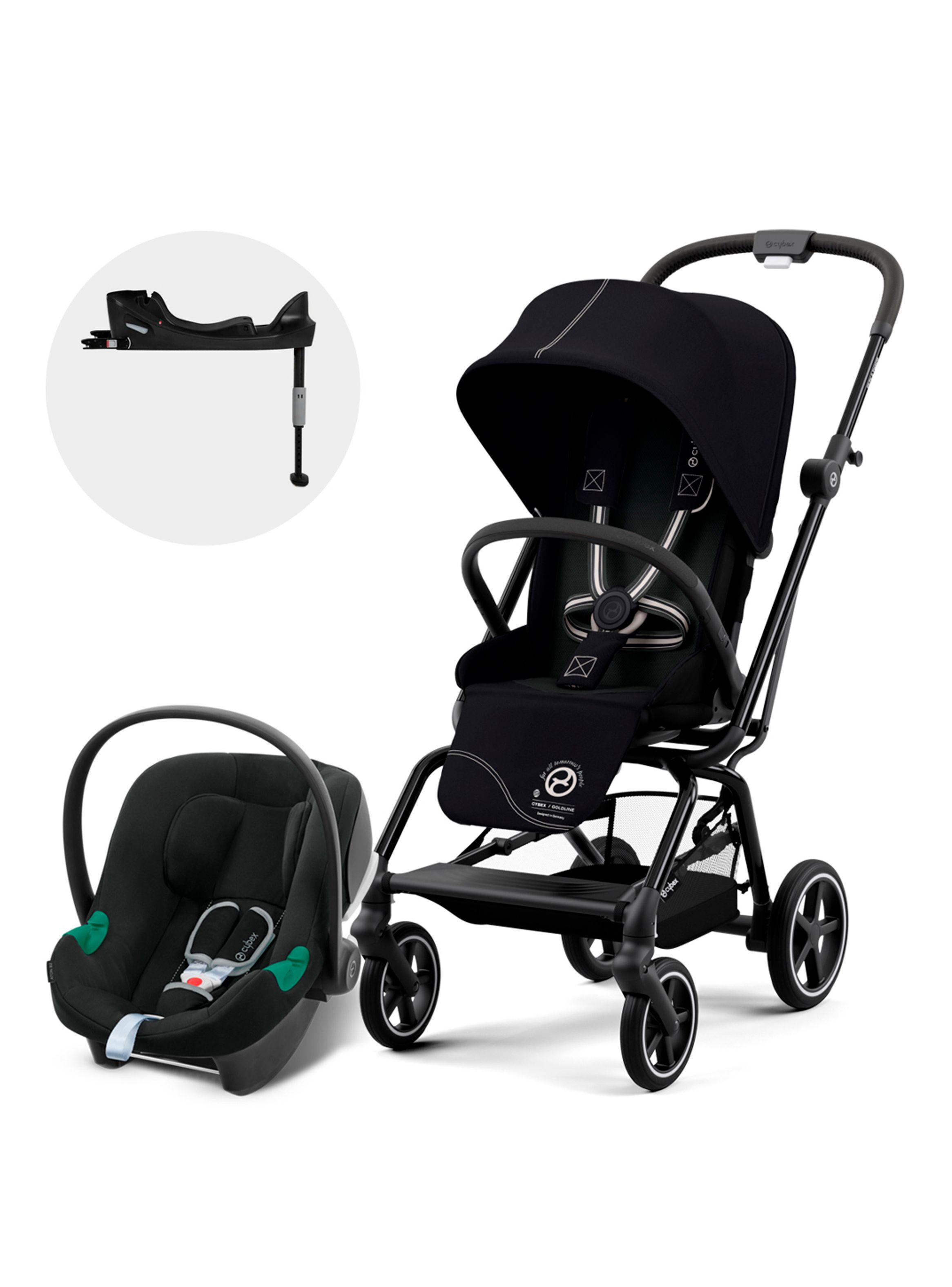 Coche Eezy S Twist Plus BLK Negro y Silla Aton B2-0