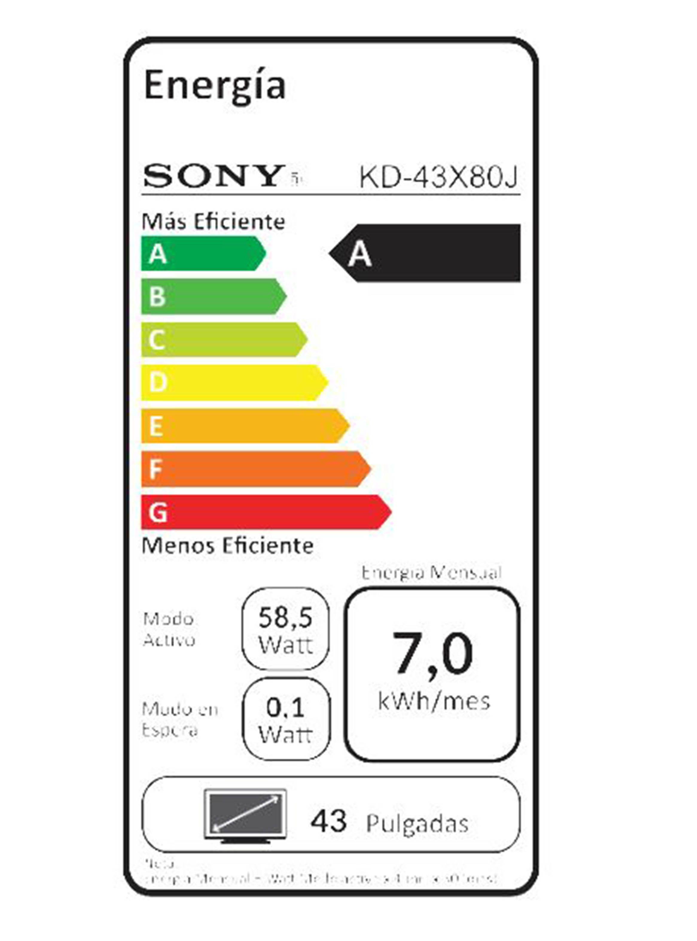 LED Android Smart TV 43" UHD 4K KD-43X80J-5