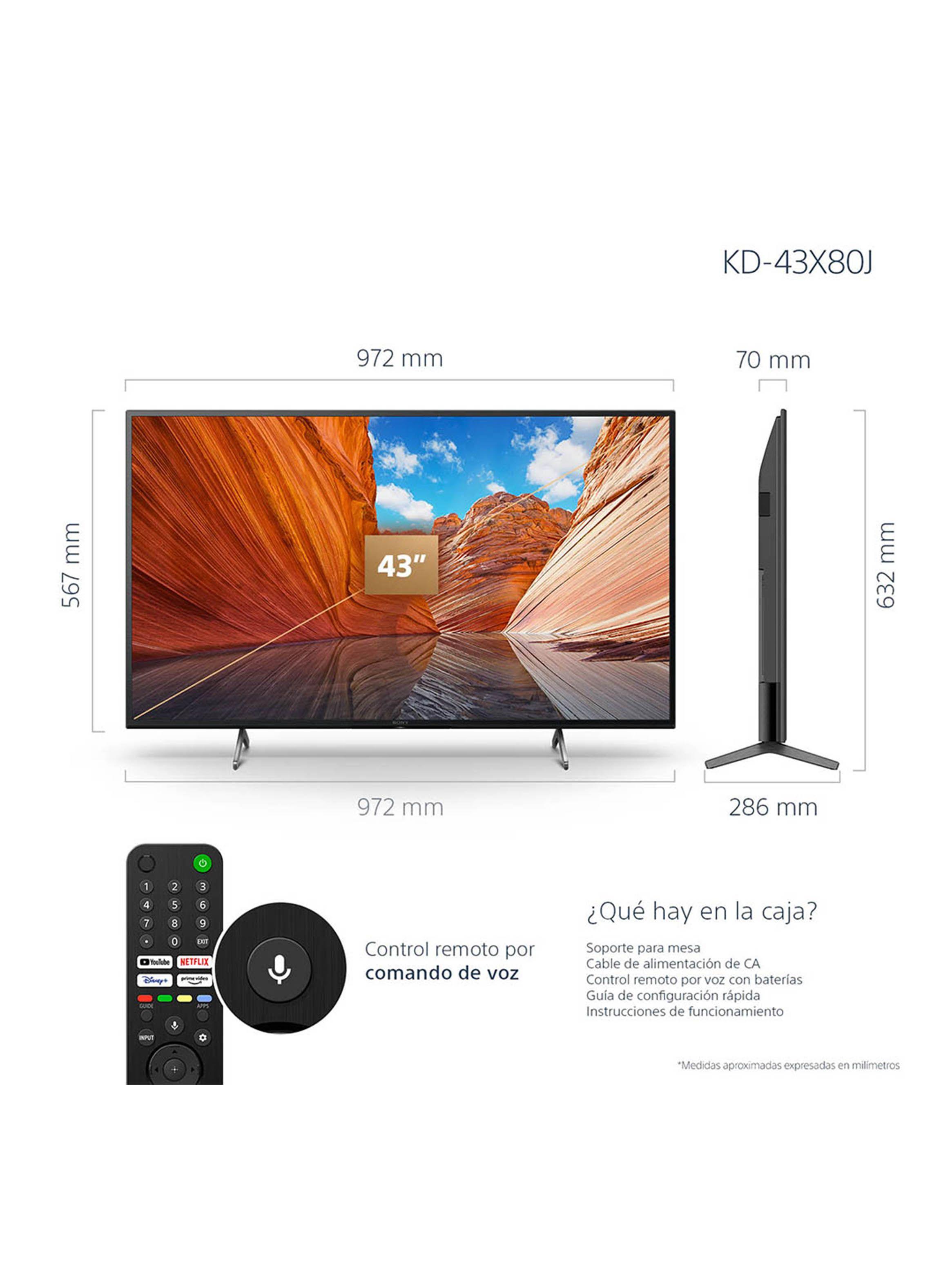 LED Android Smart TV 43" UHD 4K KD-43X80J-1