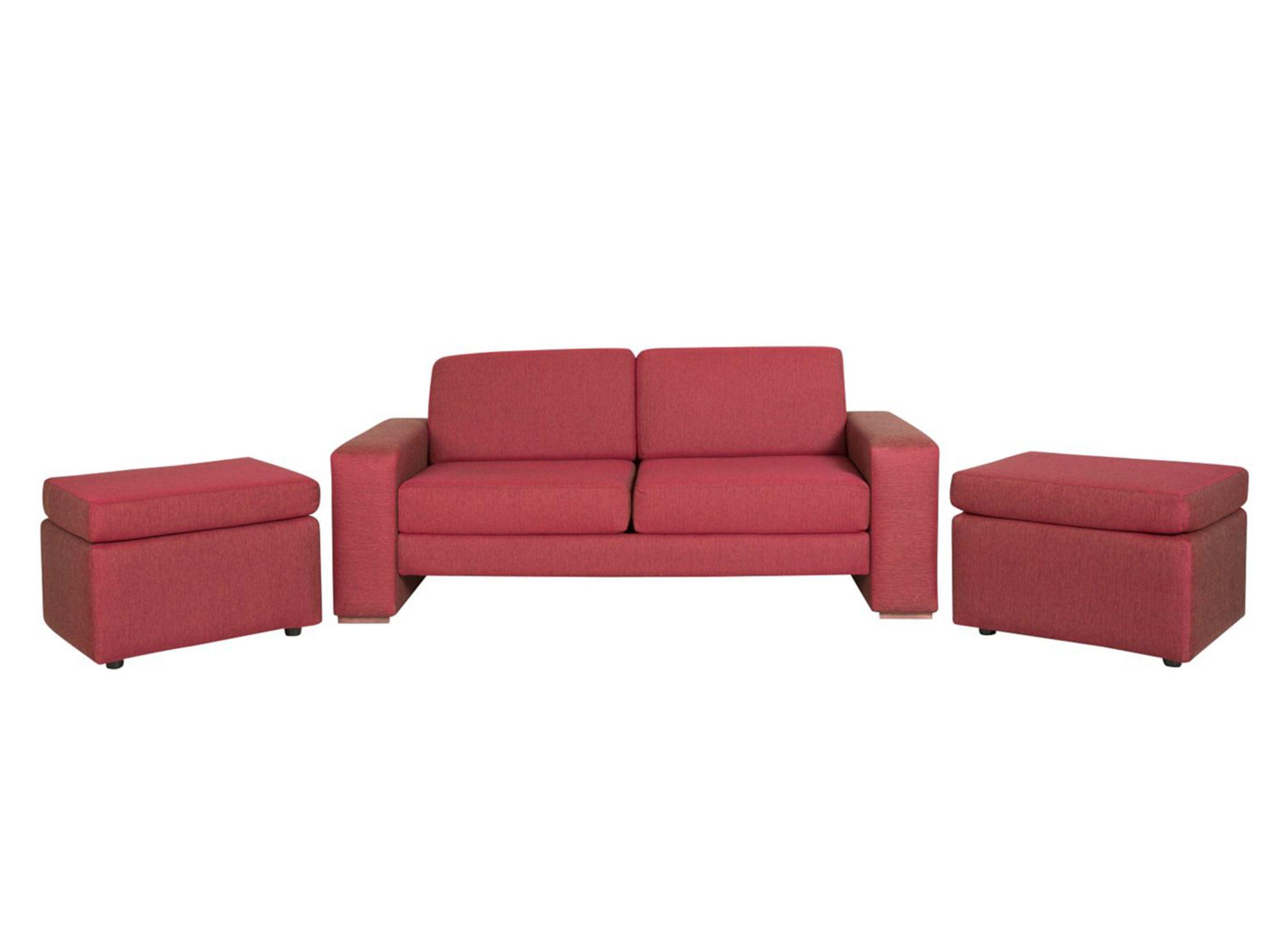 Juego de Living Omerta Sofá 3C + 2 Pouf Sanenzzo-0