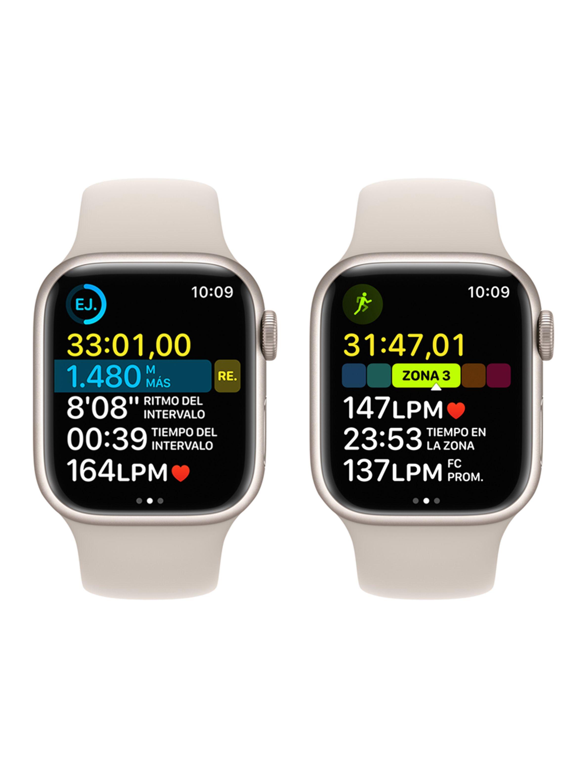 Apple Watch Series 8 41mm GPS Caja Aluminio y Correa Deportiva Blanco Estelar-6