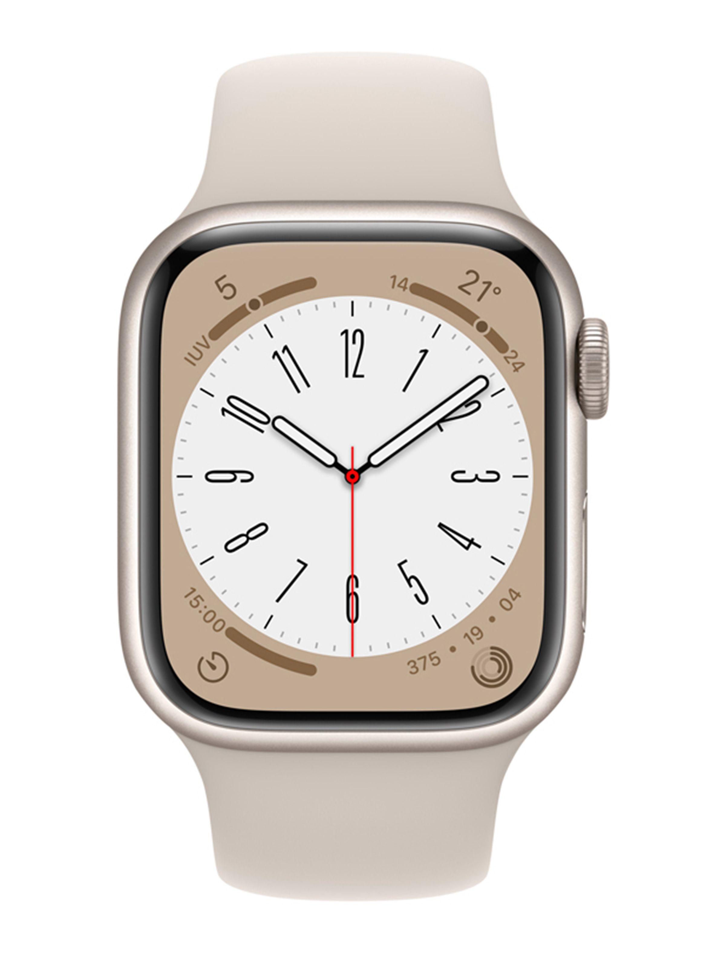 Apple Watch Series 8 41mm GPS Caja Aluminio y Correa Deportiva Blanco Estelar-1