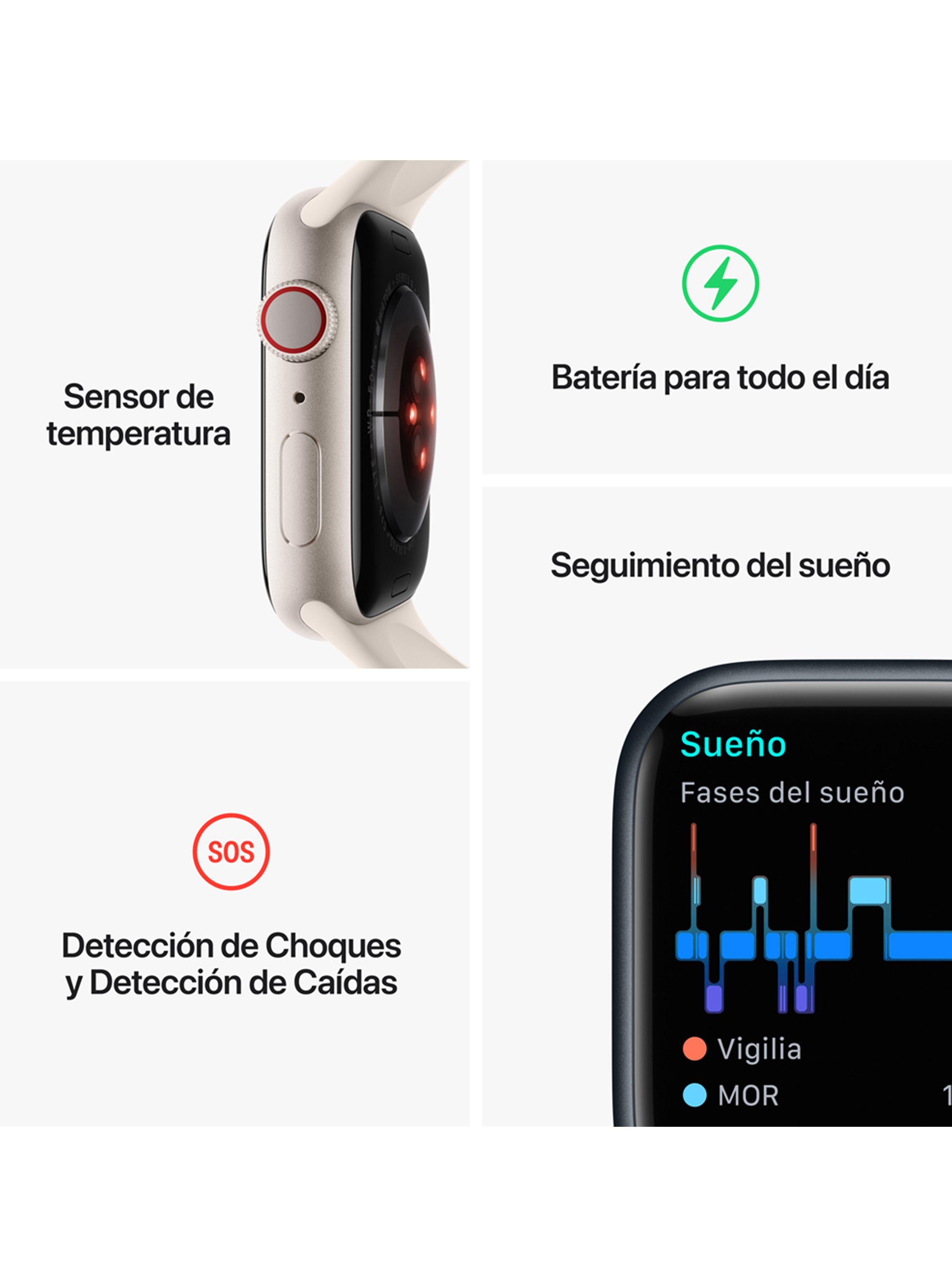Apple Watch Series 8 45mm GPS Cellular Caja Aluminio y Correa Deportiva Medianoche-7