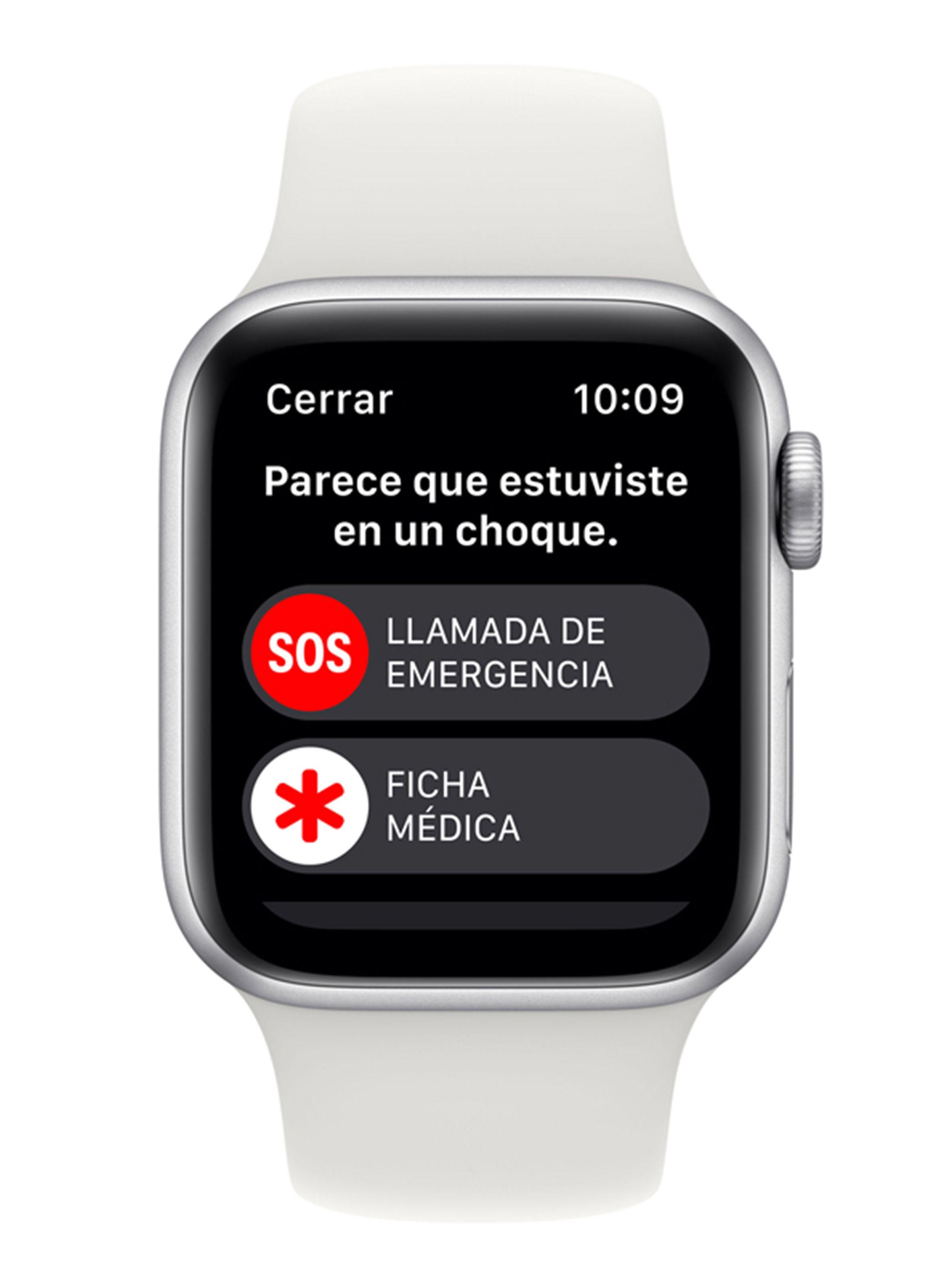 Apple Watch SE 40mm GPS Caja Aluminio Plata Correa Deportiva Blanca-5
