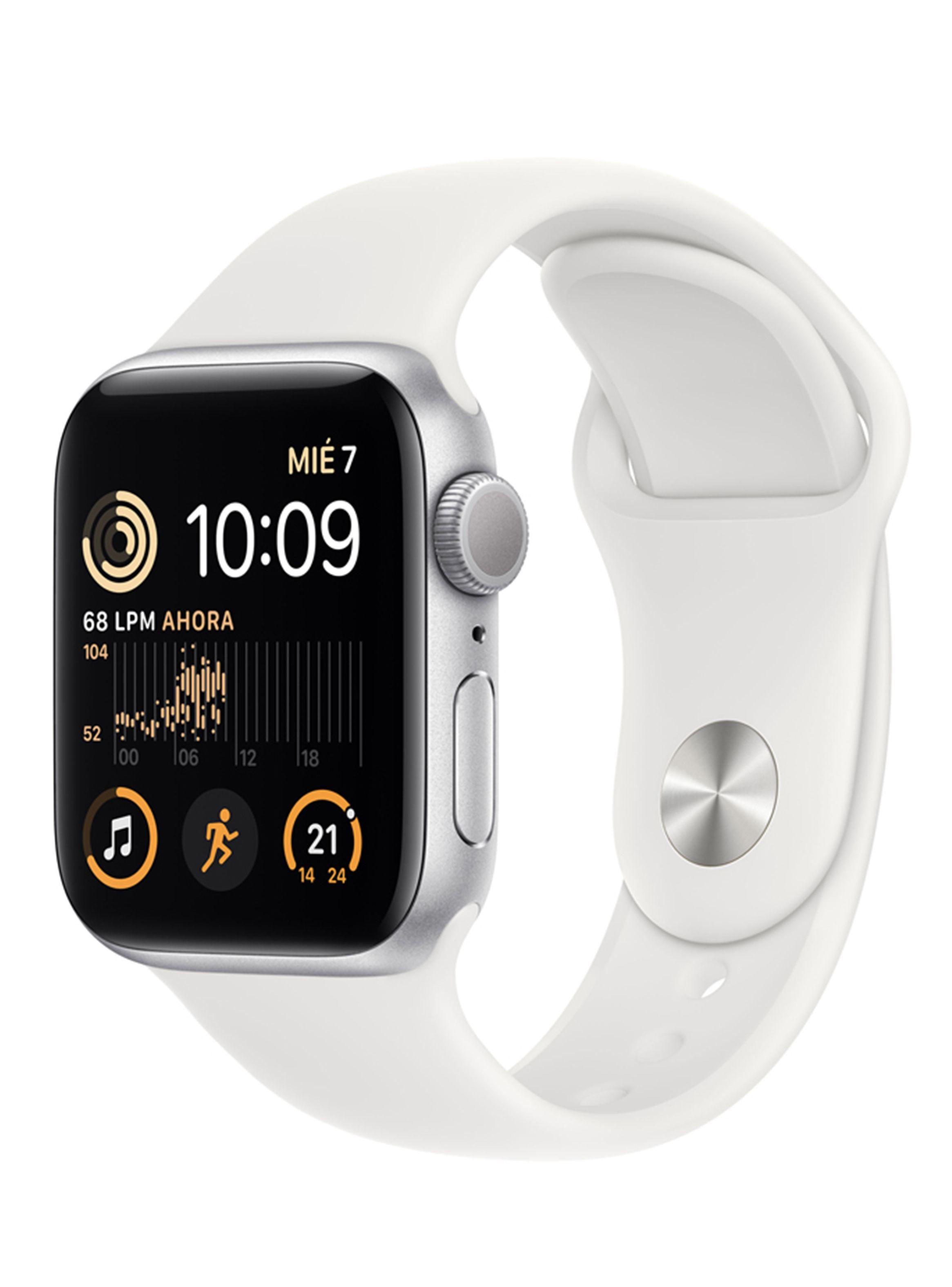 Apple Watch SE 40mm GPS Caja Aluminio Plata Correa Deportiva Blanca-0