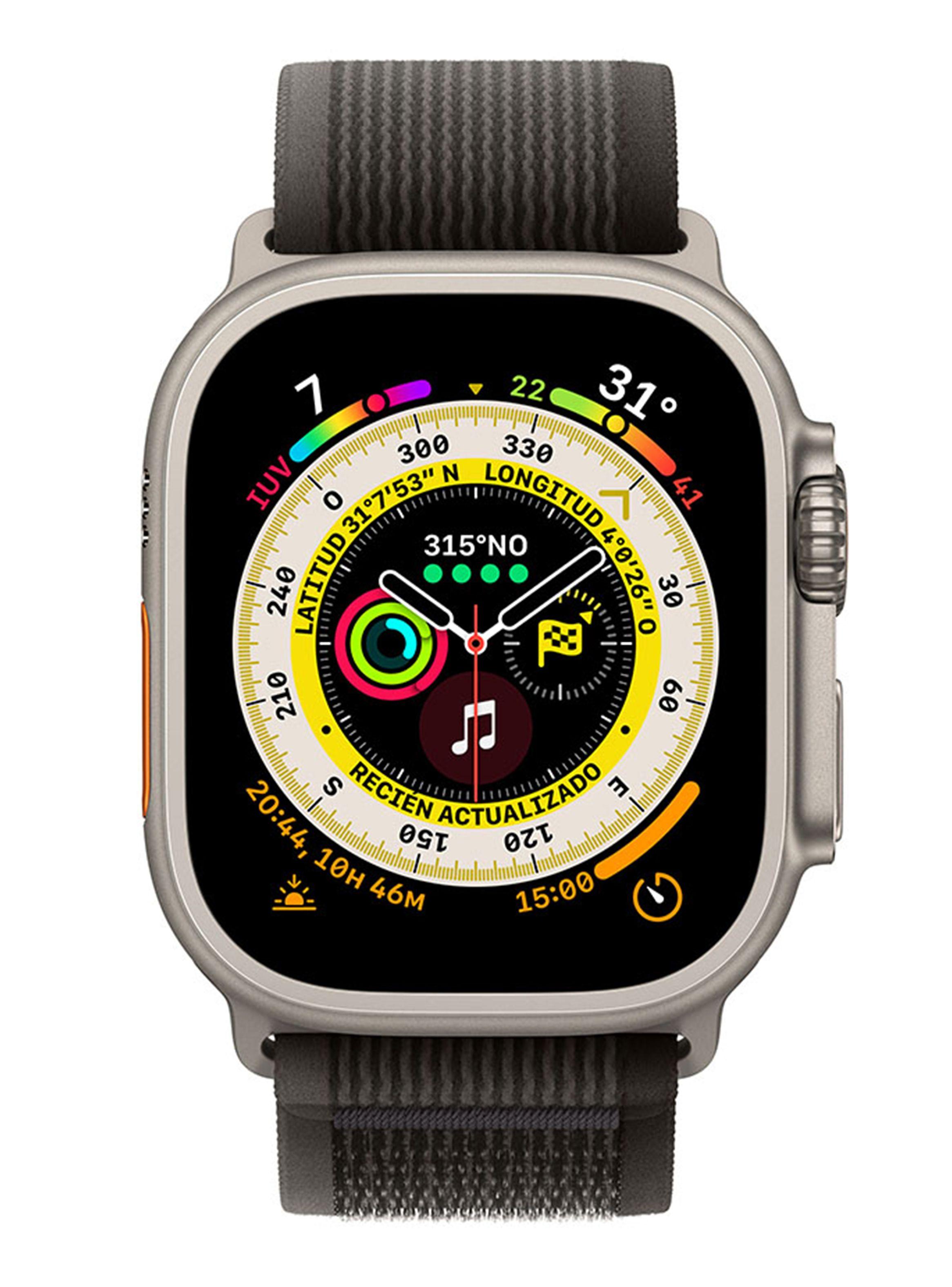 Apple Watch Ultra 49mm GPS Cellular Caja Titanio Natural Correa Trail Gris-2