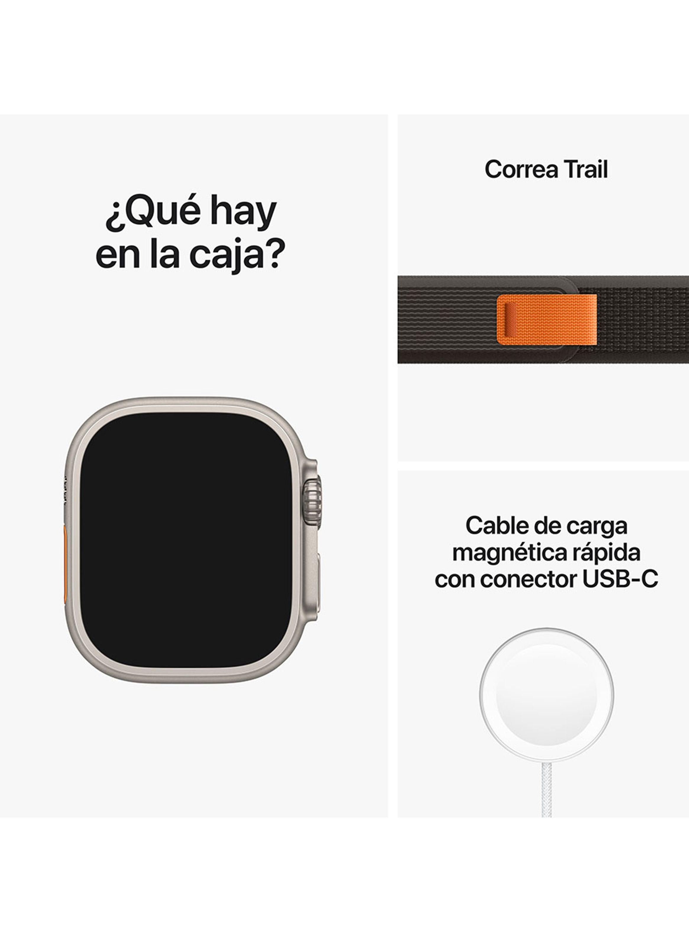 Apple Watch Ultra 49mm GPS Cellular Caja Titanio Natural Correa Trail Gris-8
