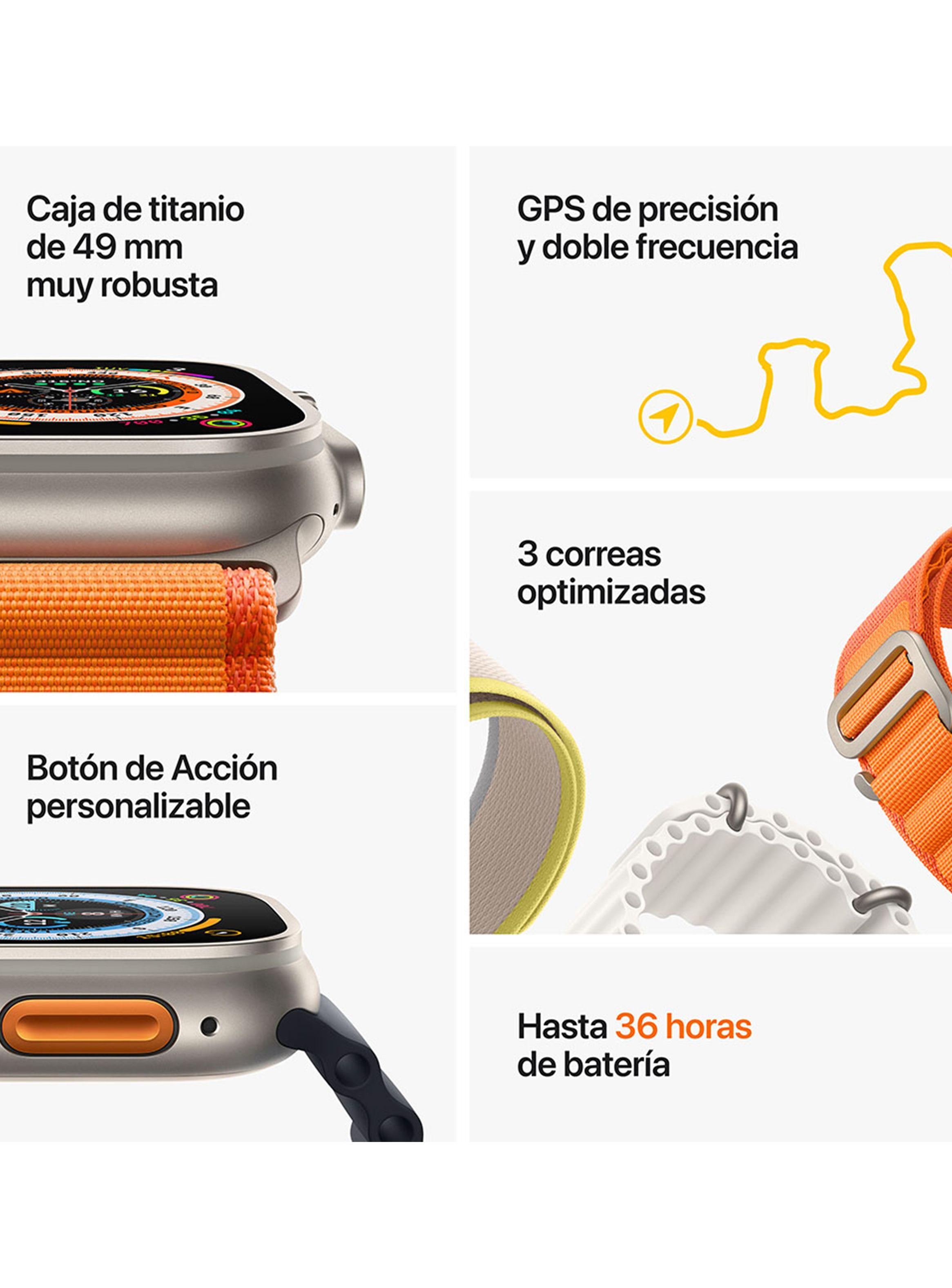 Apple Watch Ultra 49mm GPS Cellular Caja Titanio Natural Correa Ocean Medianoche-7