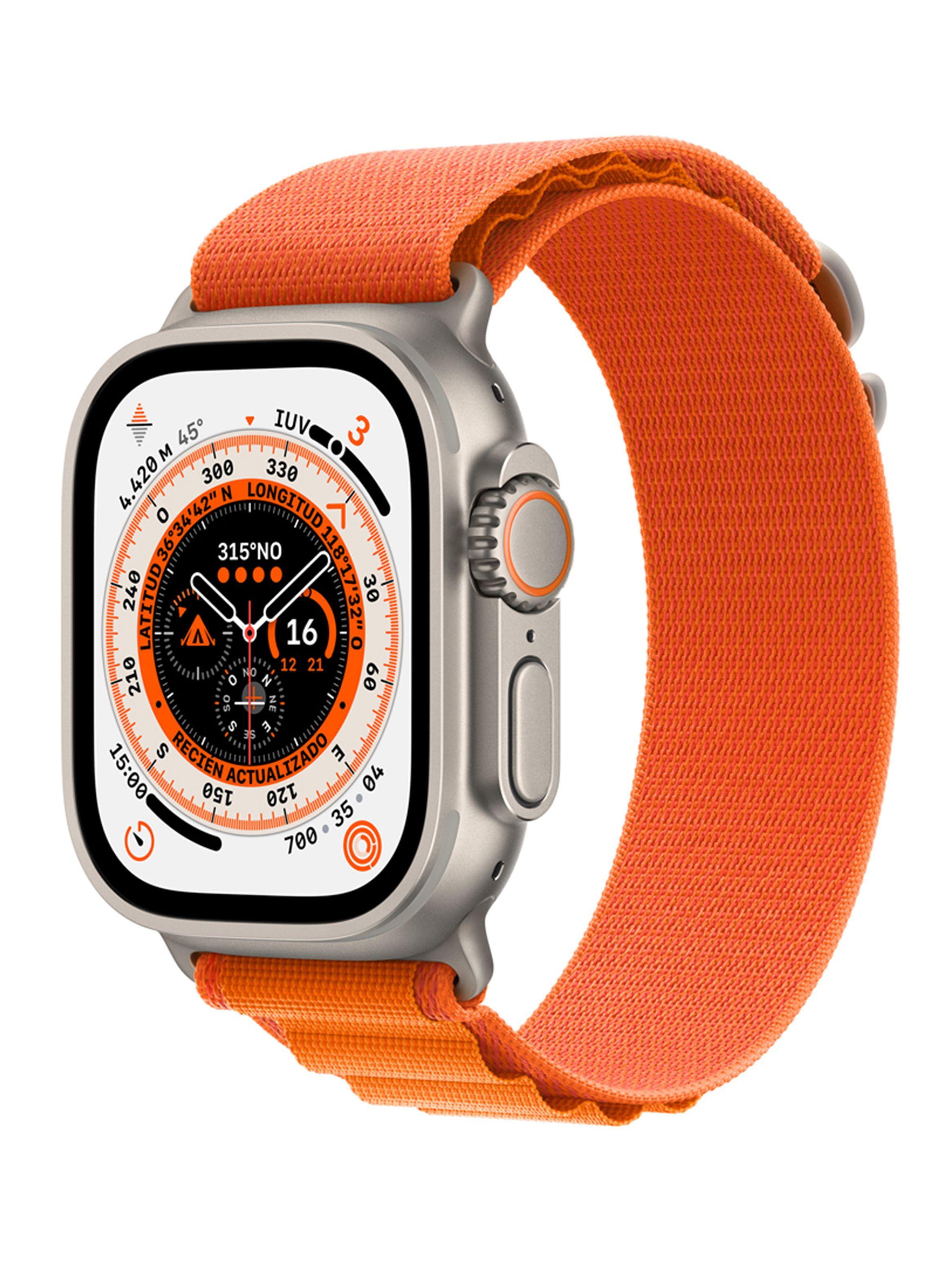 Apple Watch Ultra 49mm GPS + Cellular Caja de Titanio Natural Correa Alpine Naranja Talla M-0