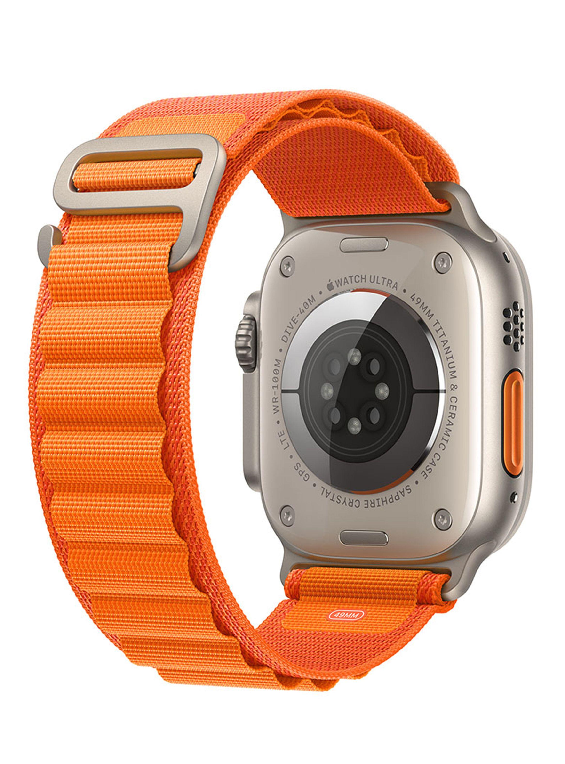 Apple Watch Ultra 49mm GPS + Cellular Caja de Titanio Natural Correa Alpine Naranja Talla M-1
