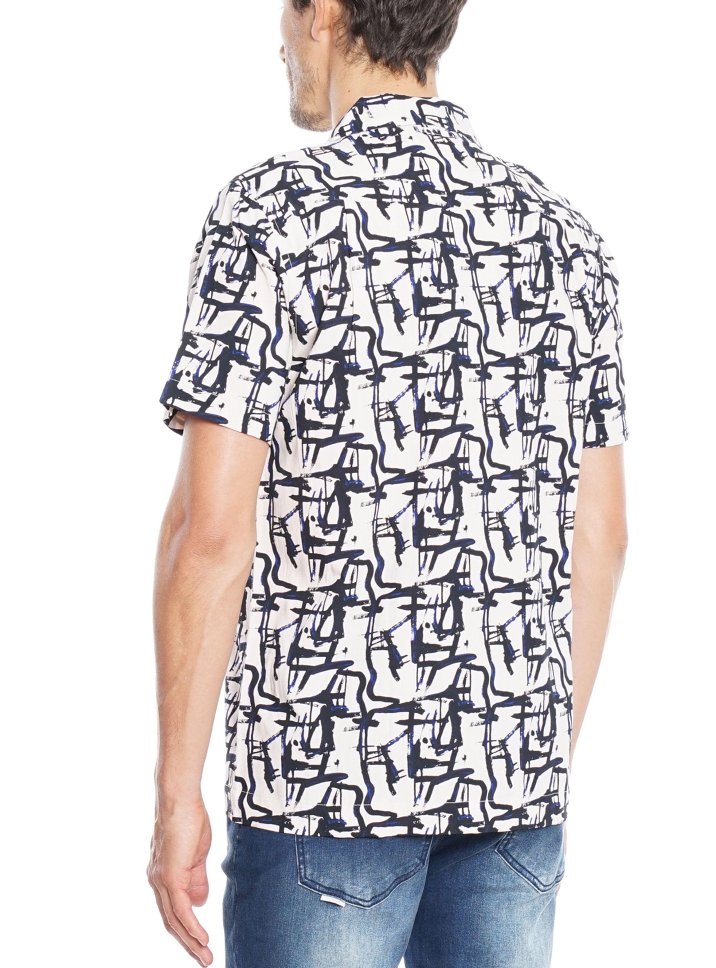 Camisa Multicolor Guayabera Manga Corta-1