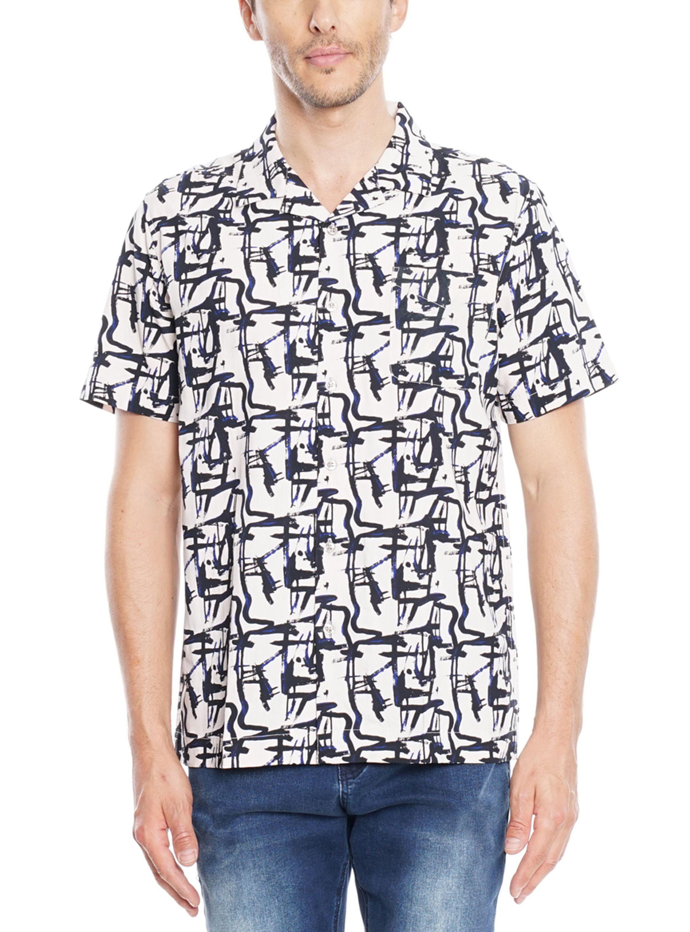 Camisa Multicolor Guayabera Manga Corta-0