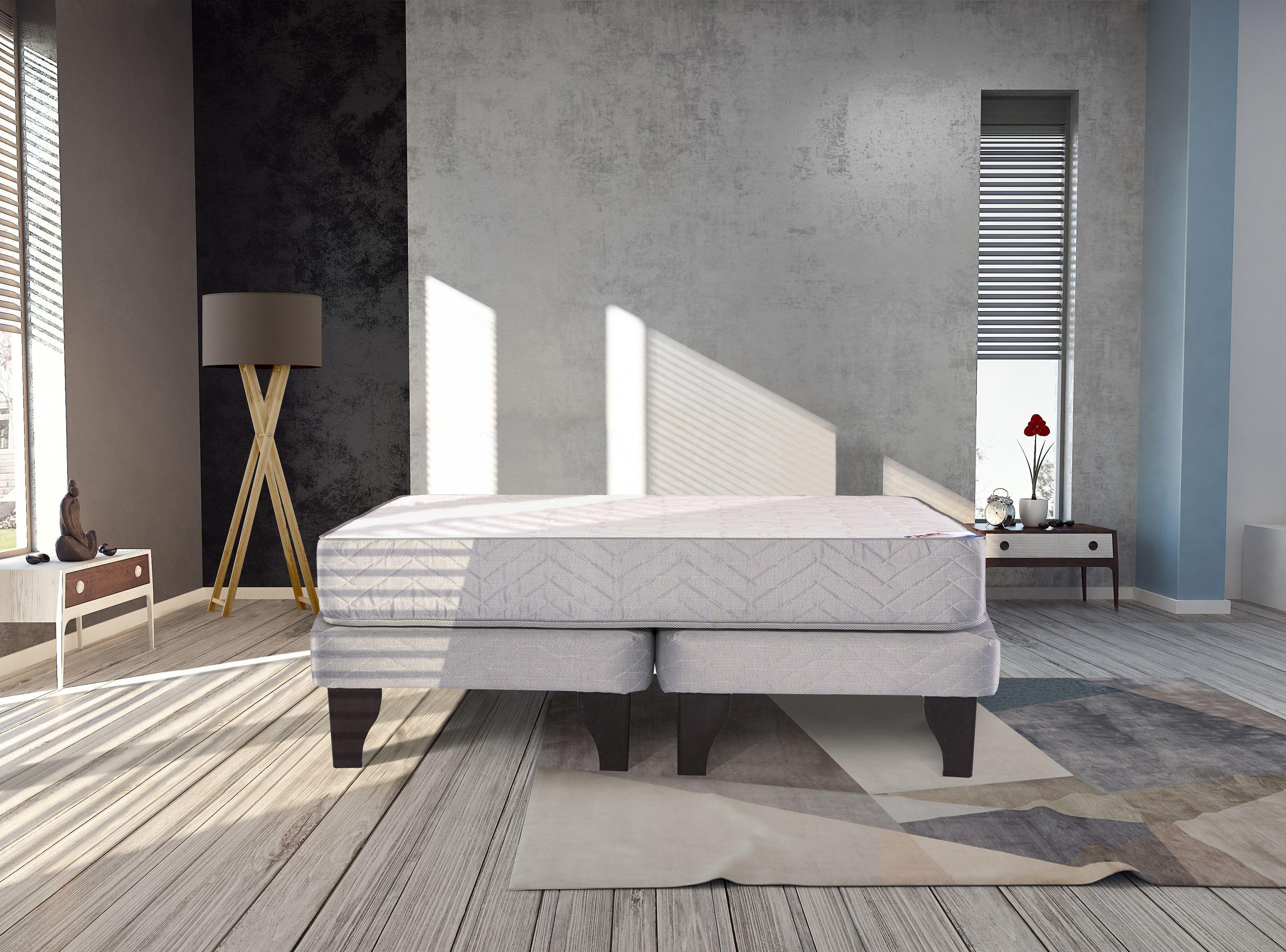 Cama Europea Gris Therapedic 1.5 Plazas-5