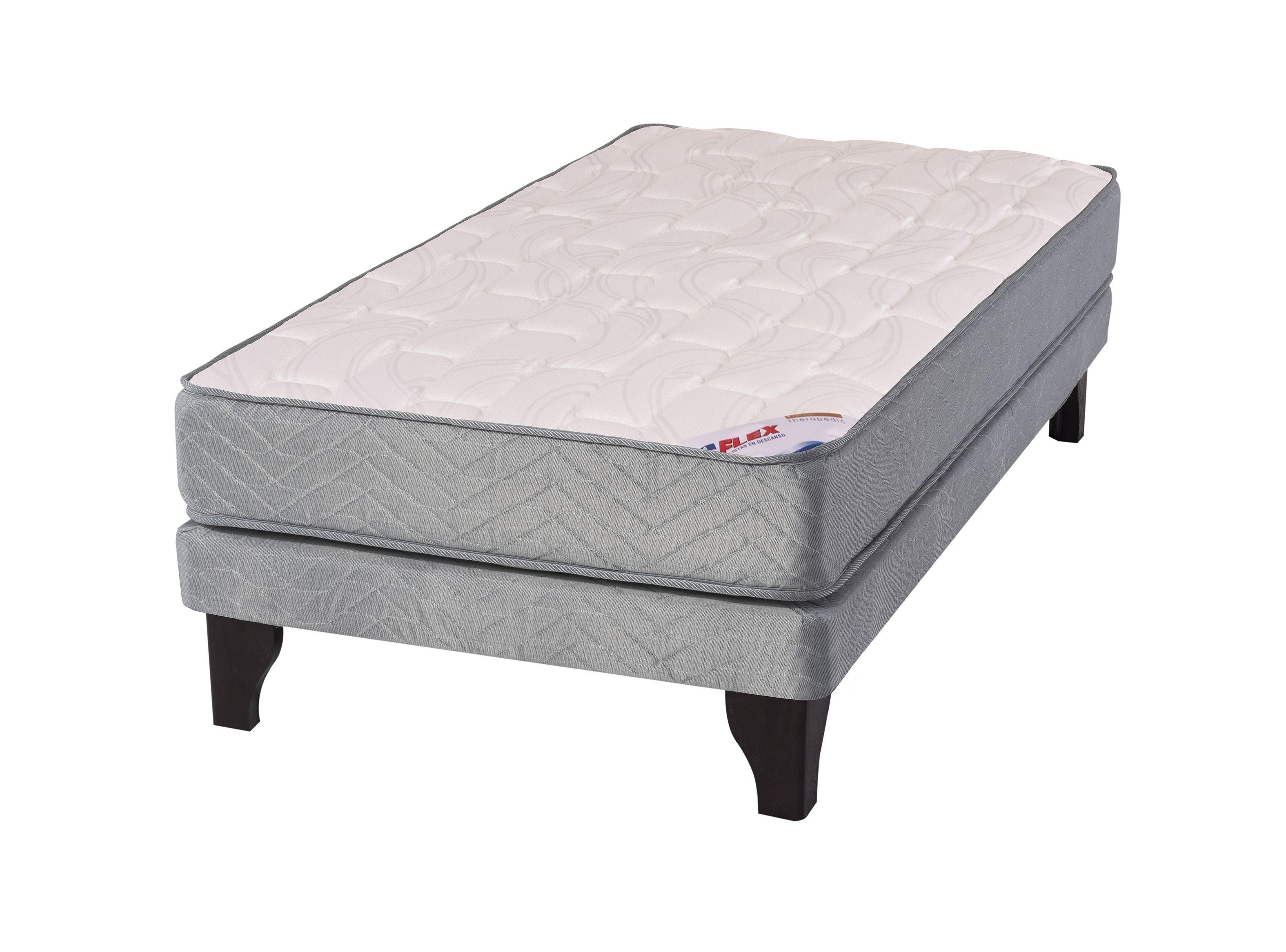 Cama Europea Gris Therapedic 1.5 Plazas-1