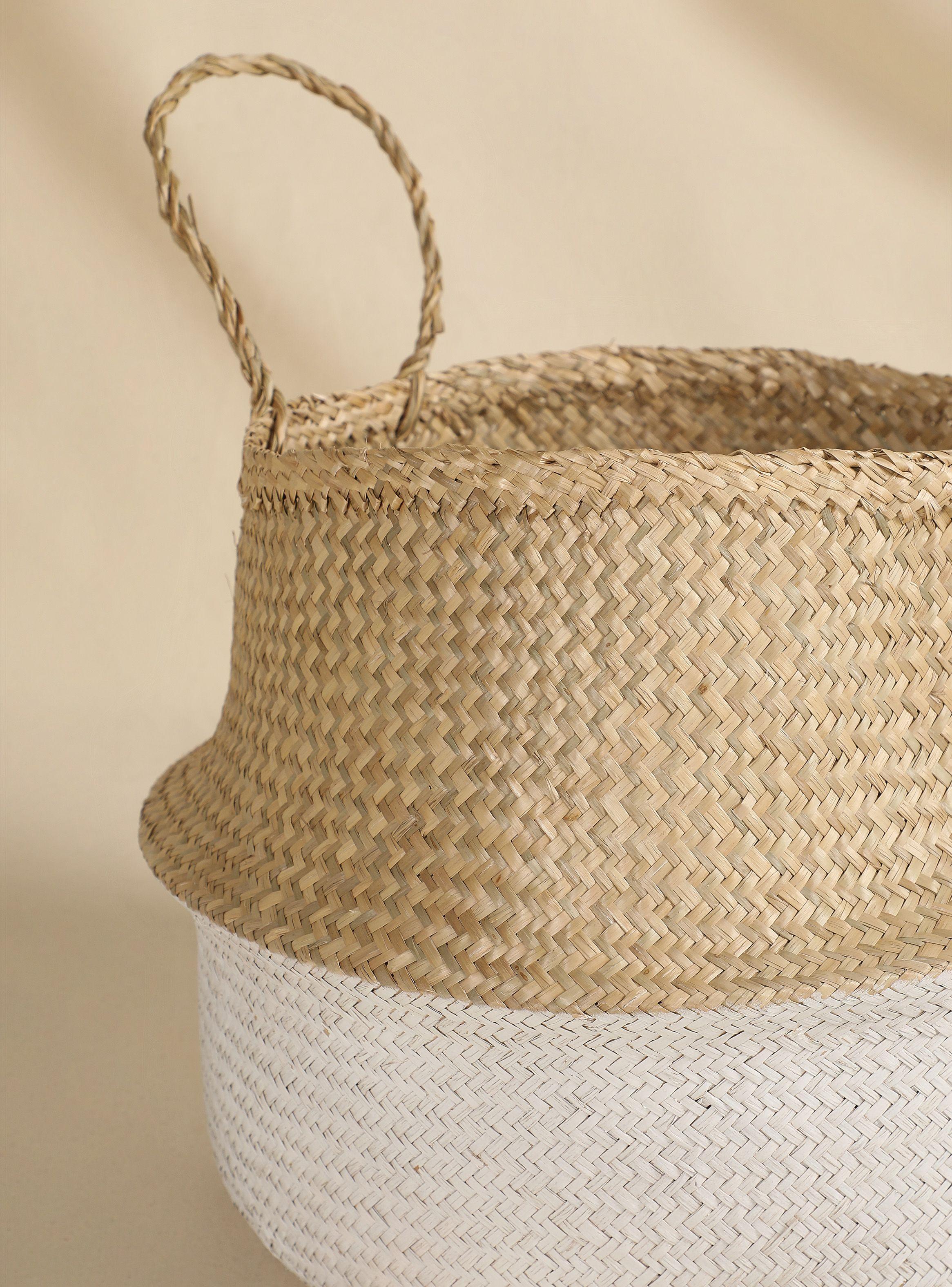Canasto Sarah Miller Chic Blanco 42 x 35 cm-1