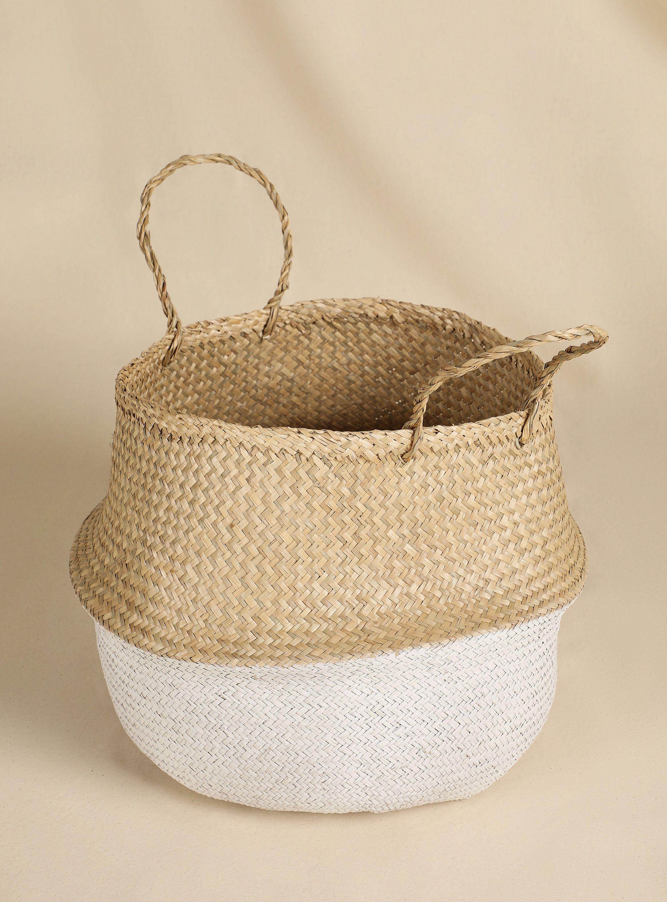 Canasto Sarah Miller Chic Blanco 42 x 35 cm-2