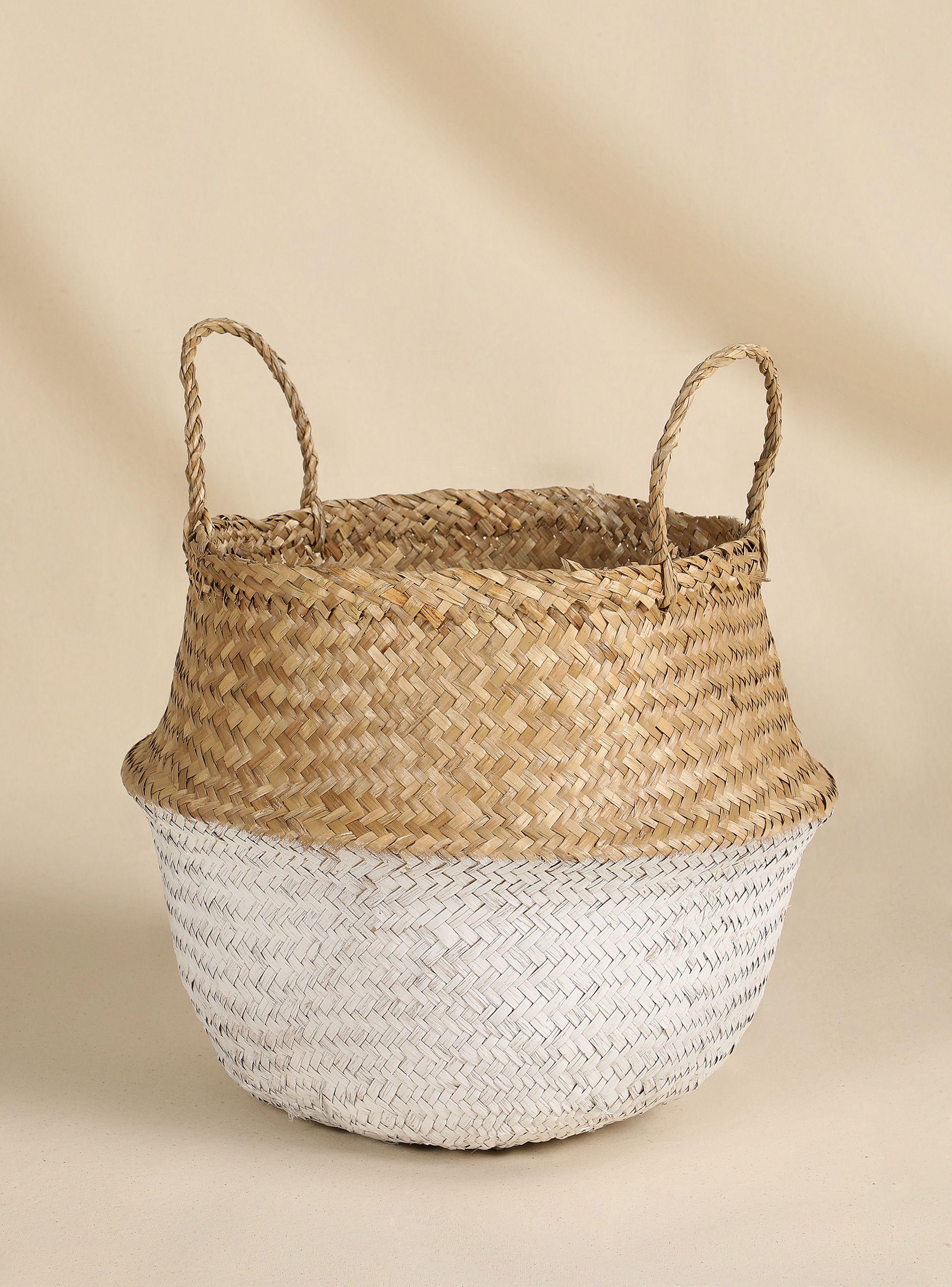 Canasto Chic Blanco 35 x 32 cm-0