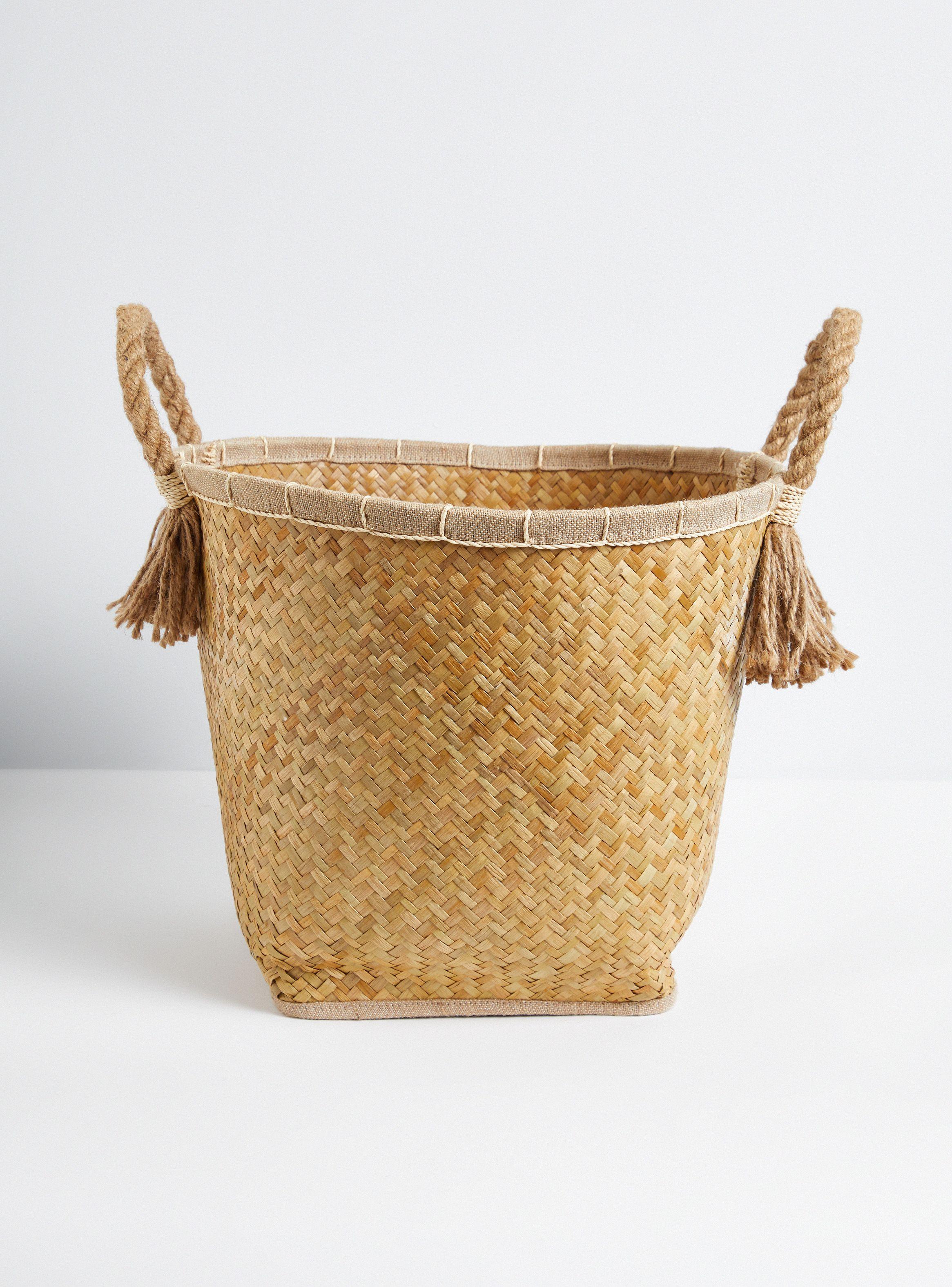 Canasto Café con Cuerdas L 31 x 35 cm-0