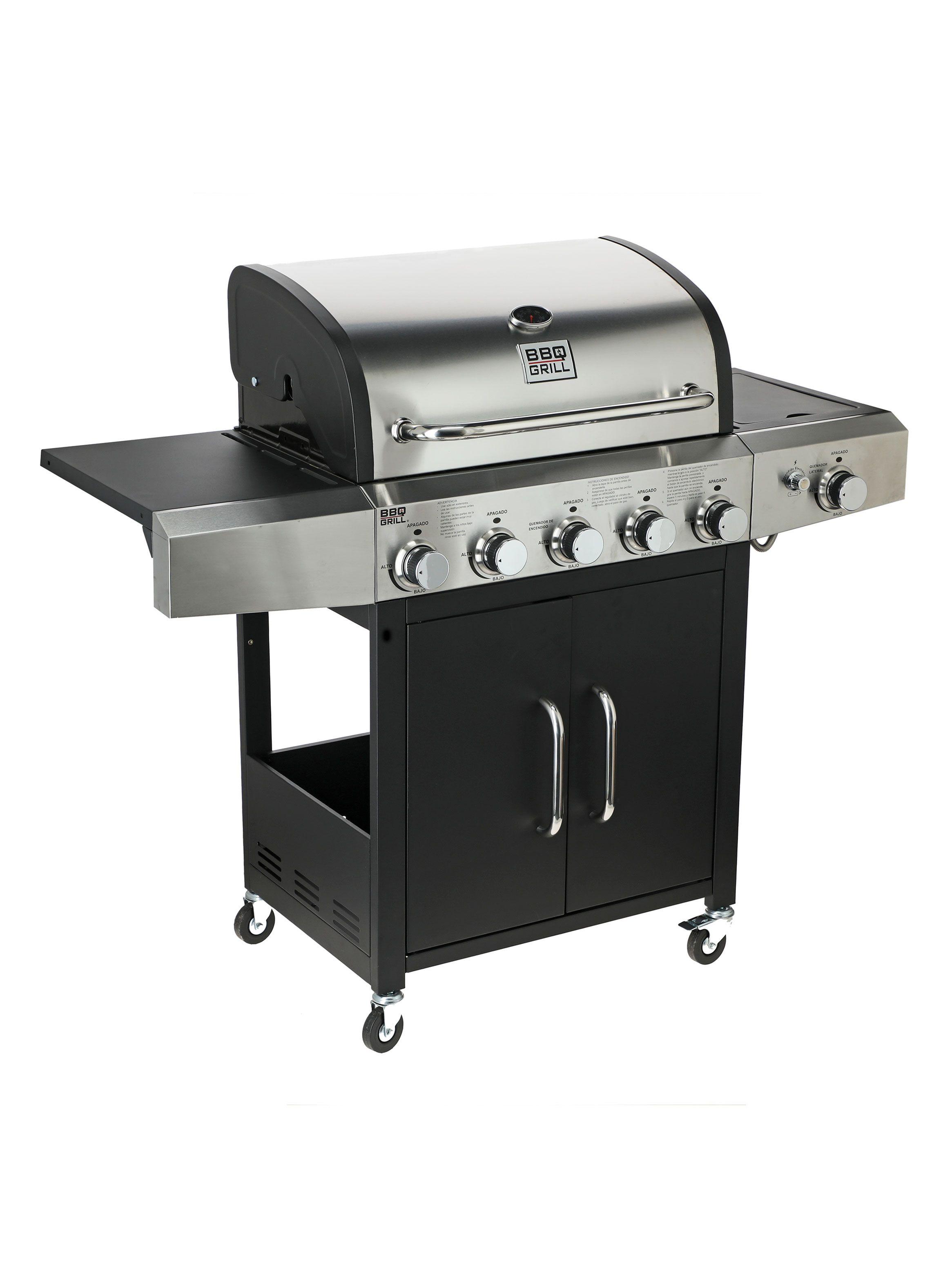 Parrilla a Gas Illinois 5Q + Quemador Lateral-1