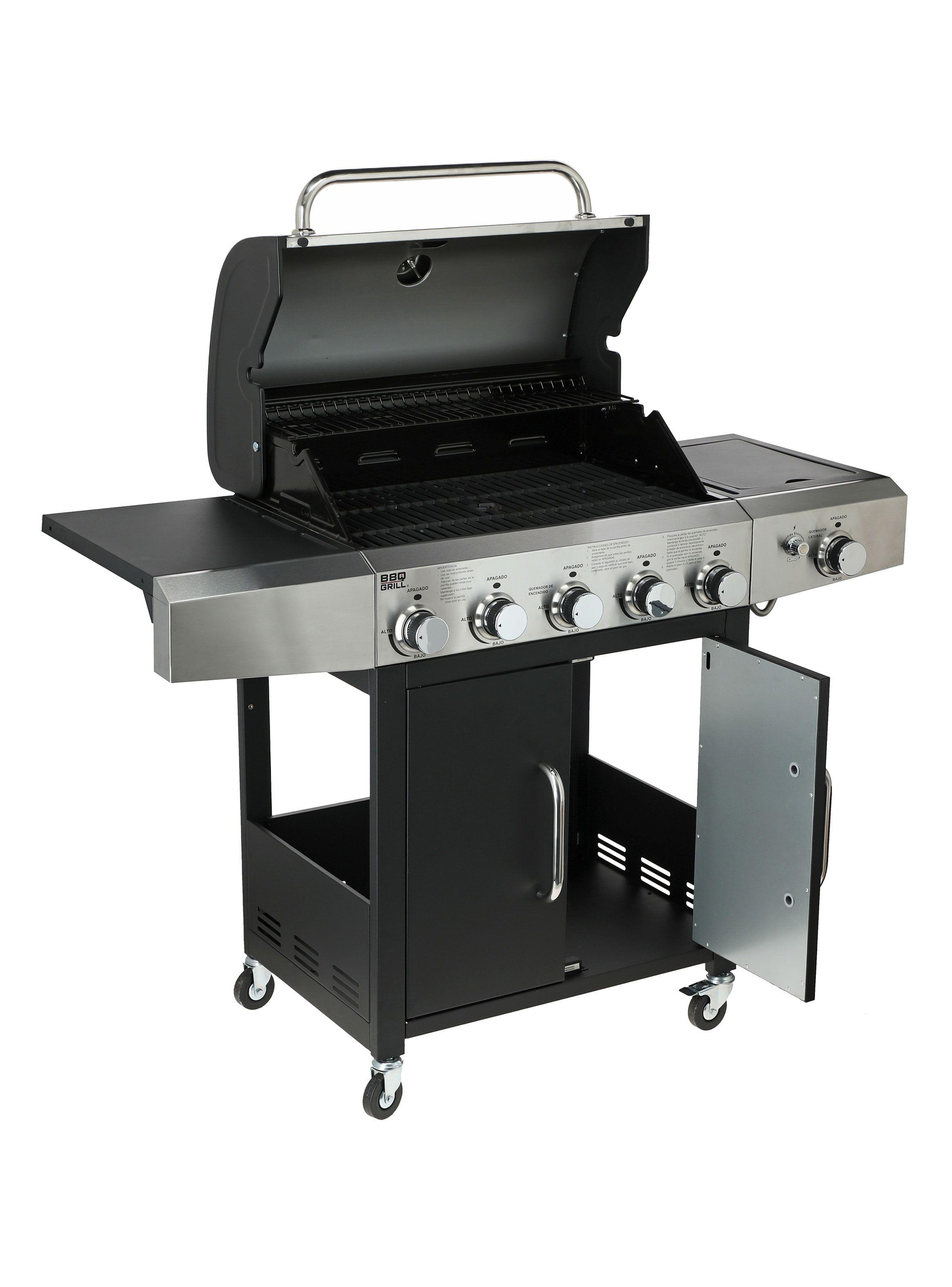 Parrilla a Gas Illinois 5Q + Quemador Lateral-3