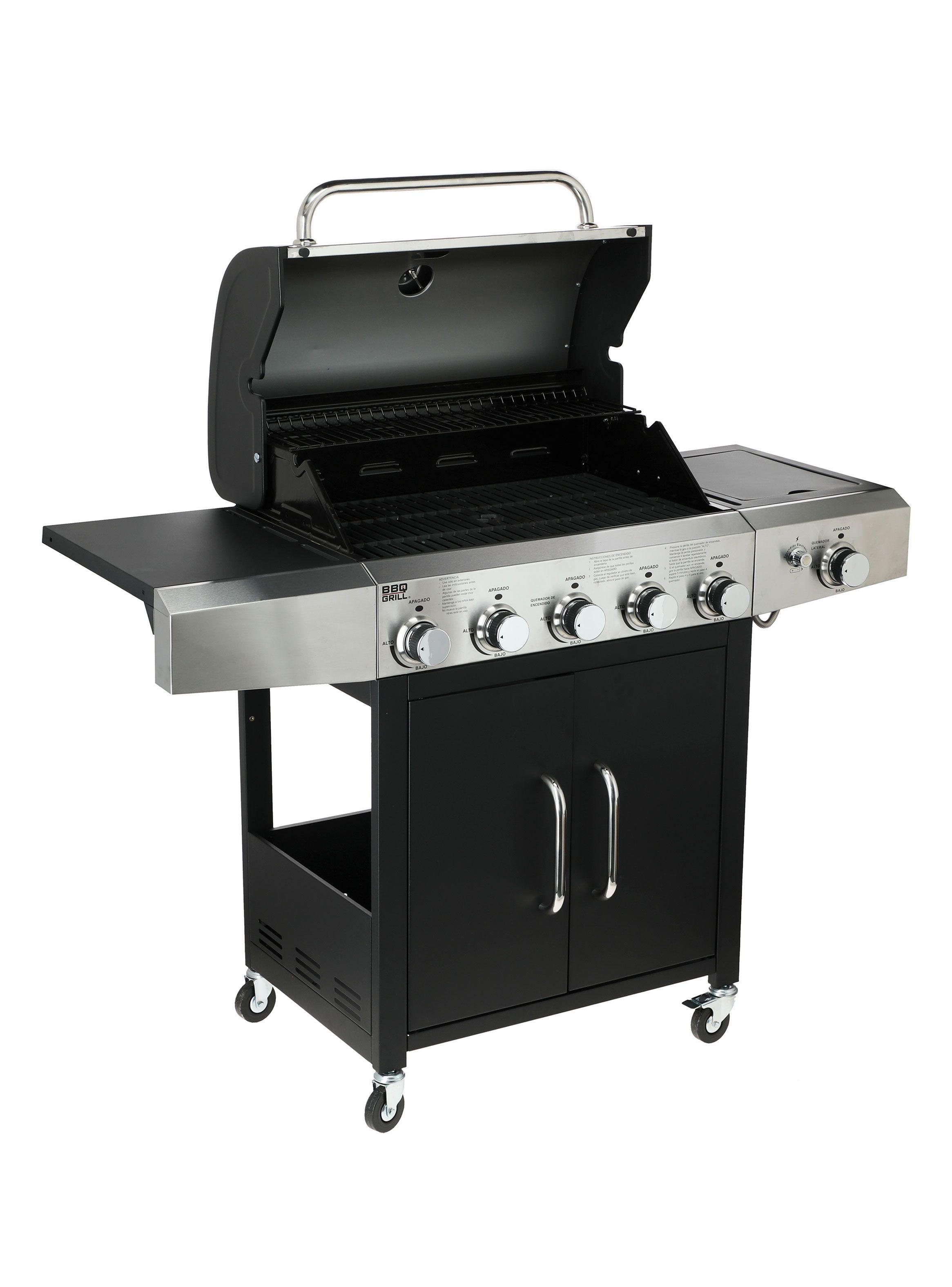 Parrilla a Gas Illinois 5Q + Quemador Lateral-2