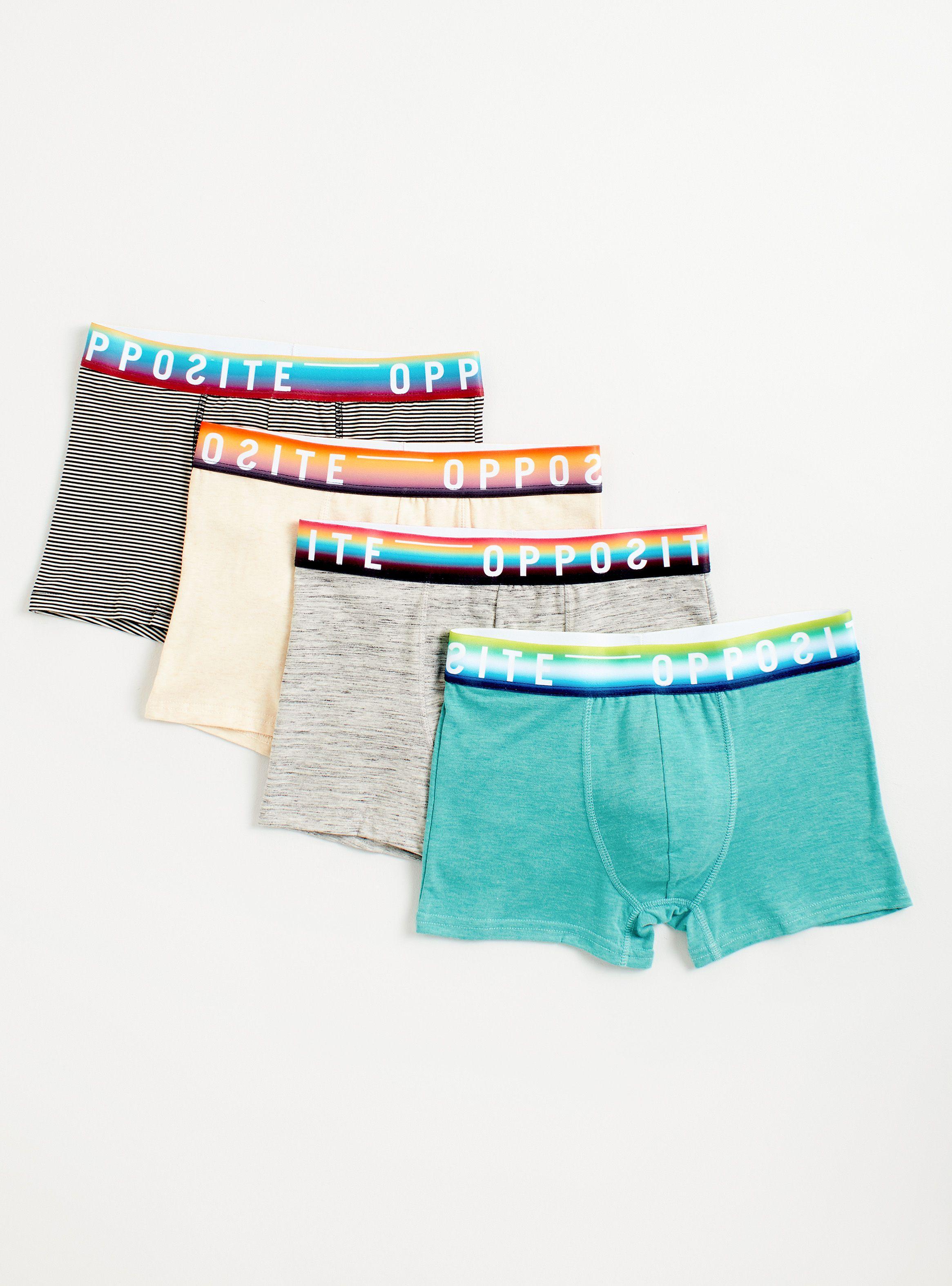 Boxer Opposite Pack 4 Básico Elástico Multicolor-0