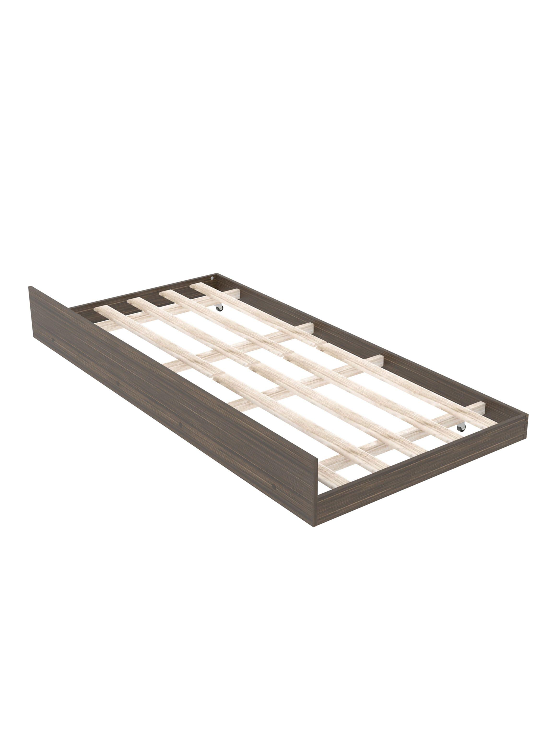 Cama 1P Nogal-Blanco Horizontal con Cama Nido Base Sommier-3