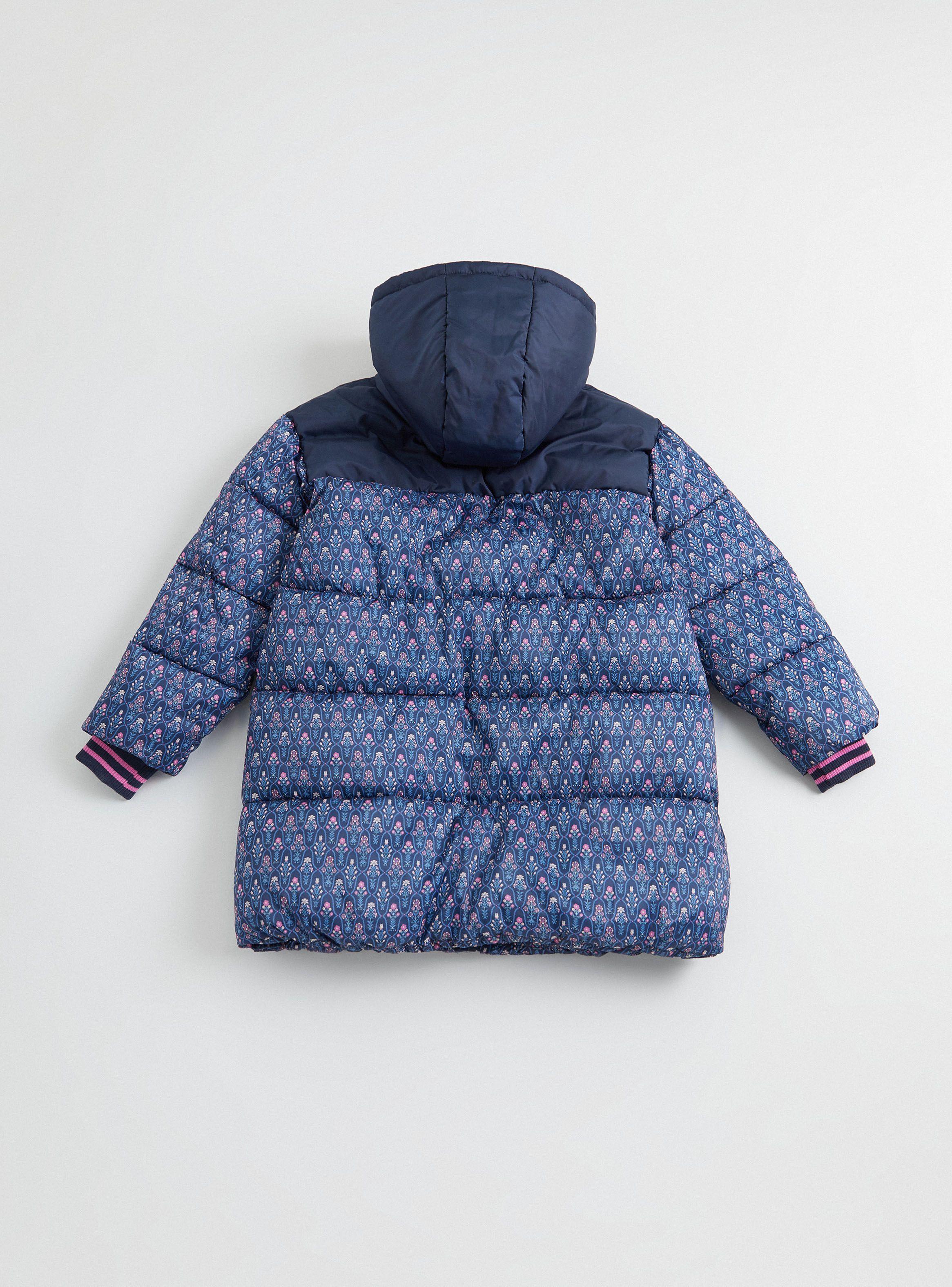 Parka con Estampado Bolsillos Delanteros y Capucha-1