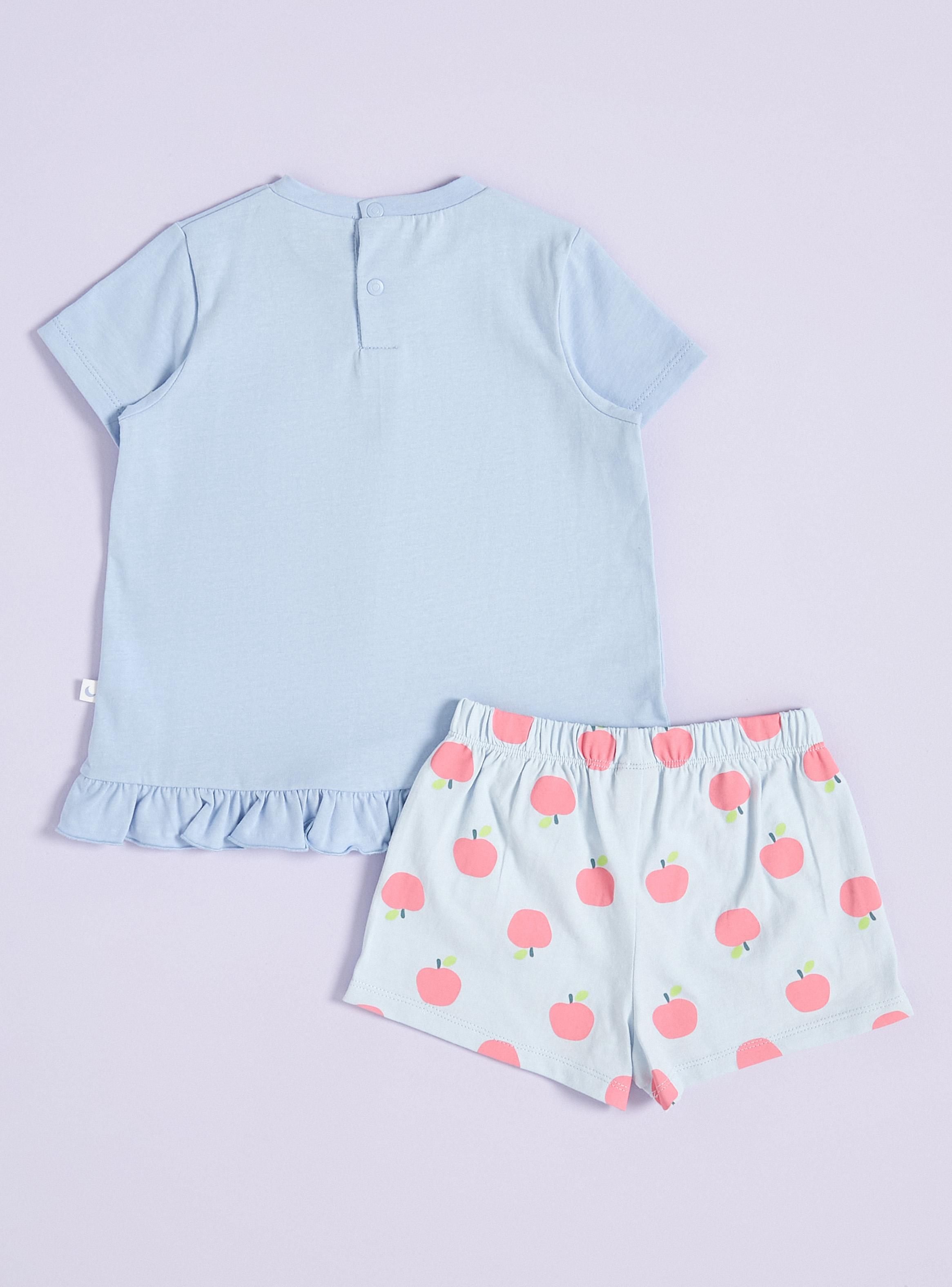 Pijama de Dos Piezas con Brillos y Vuelos-2